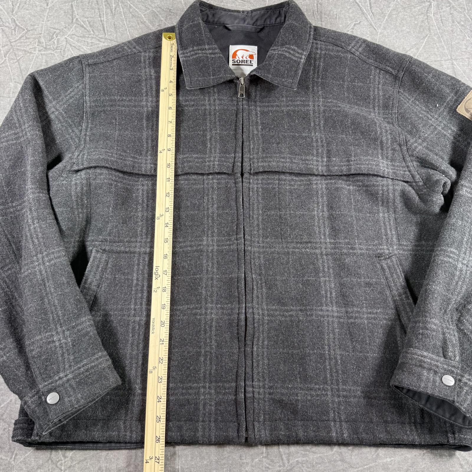SOREL Sorel Jacket Men's XL Grey Wool Timberliner Charcoal Plaid Size US XL / EU 56 / 4 - 3 Thumbnail