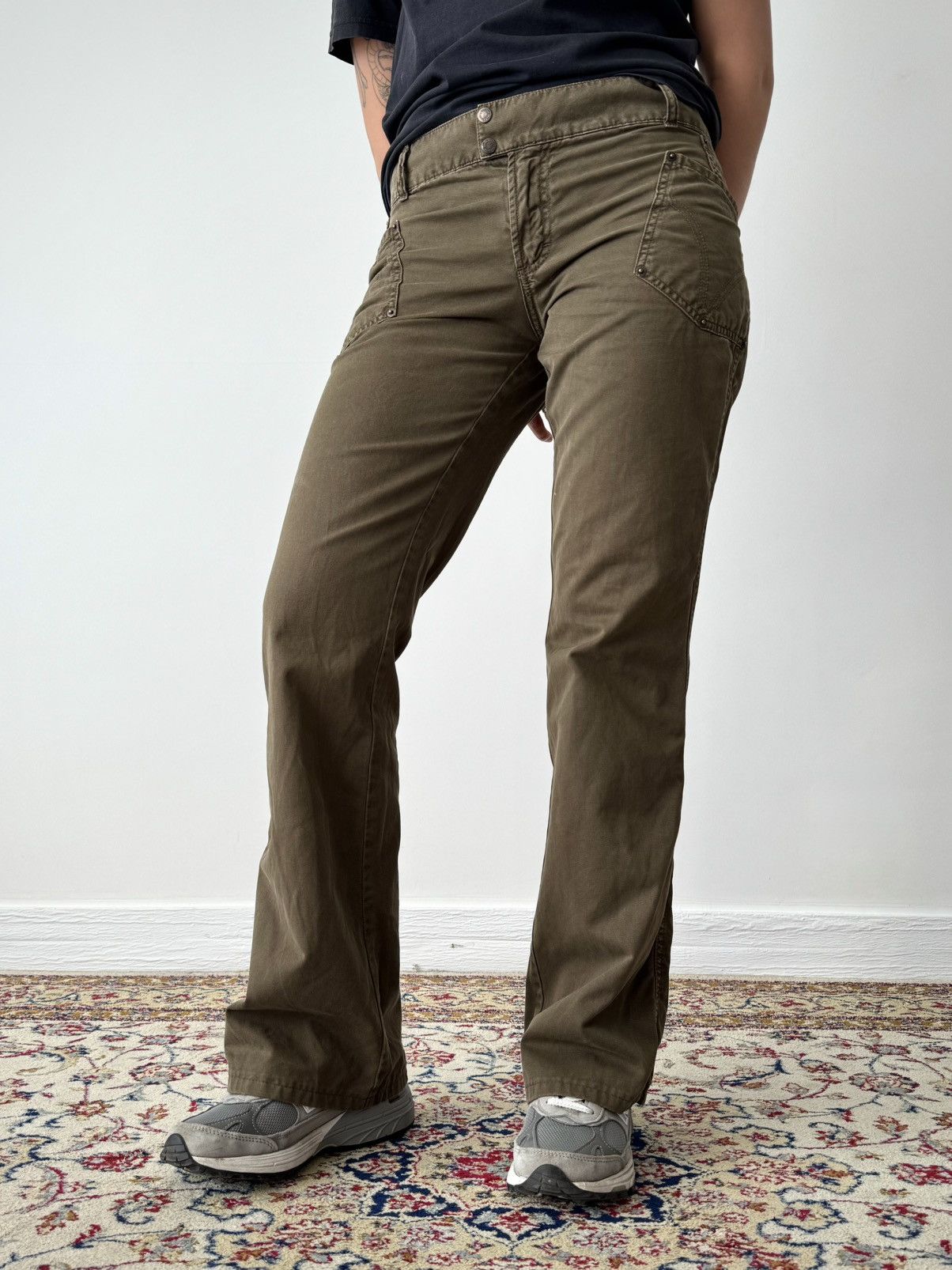 Dolce & Gabbana Vintage 00s Dolce & Gabbana Women’s Low Rise Brown Pants Size 26" / US 2 / IT 38 - 1 Thumbnail
