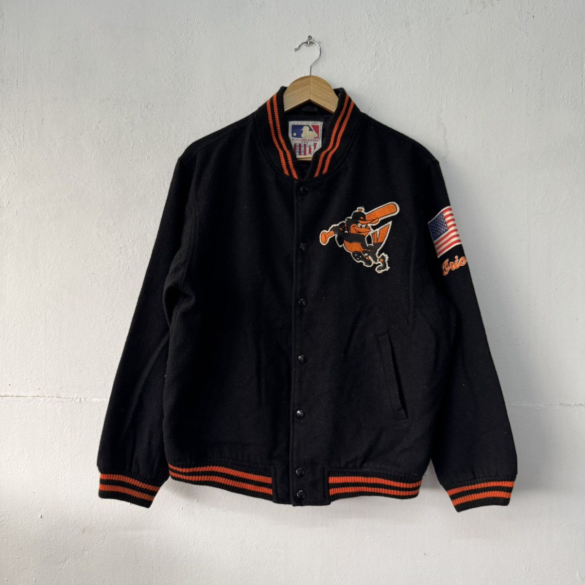 MLB Vintage 90s Baltimore Orioles MLB Wool Varsity Jacket Size US L / EU 52-54 / 3 - 1 Thumbnail