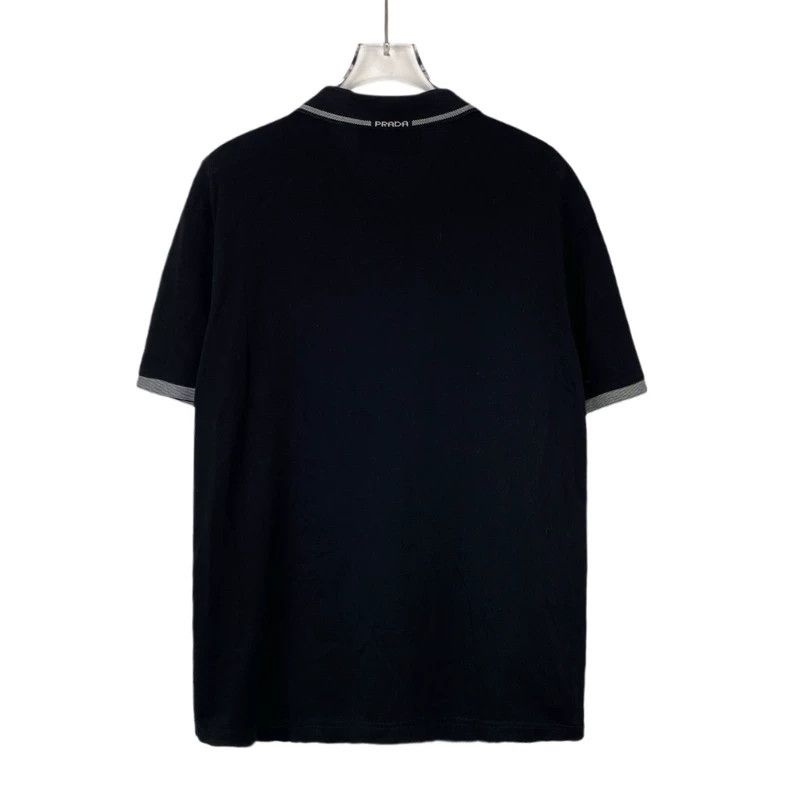 Prada Prada Black cotton striped pullover short-sleeved Polo shir Size US L / EU 52-54 / 3 - 2 Thumbnail