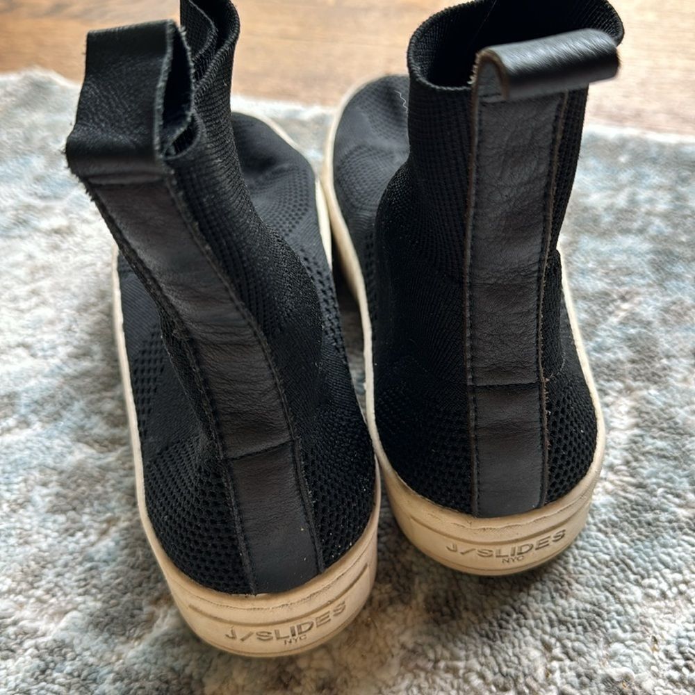 J/Slides J SLIDES BLACK KNIT HEROE SLIP ON SOCK ANKLE BOOTIE SNEAKER Size US 9 / IT 39 - 4 Thumbnail