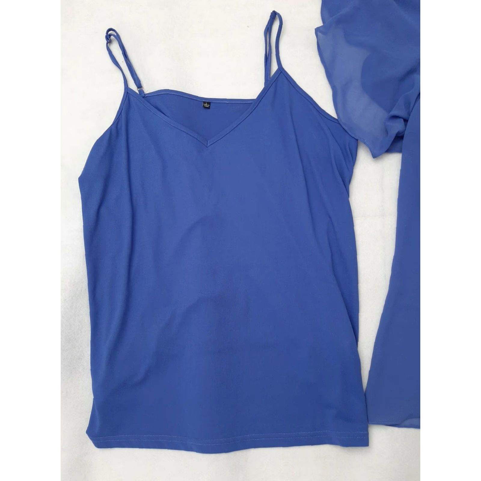 Vintage City Chic Women Blouse Shirt Beaded Blue Wrap Short Sleeve Boat Neck L Size L / US 10 / IT 46 - 3 Thumbnail