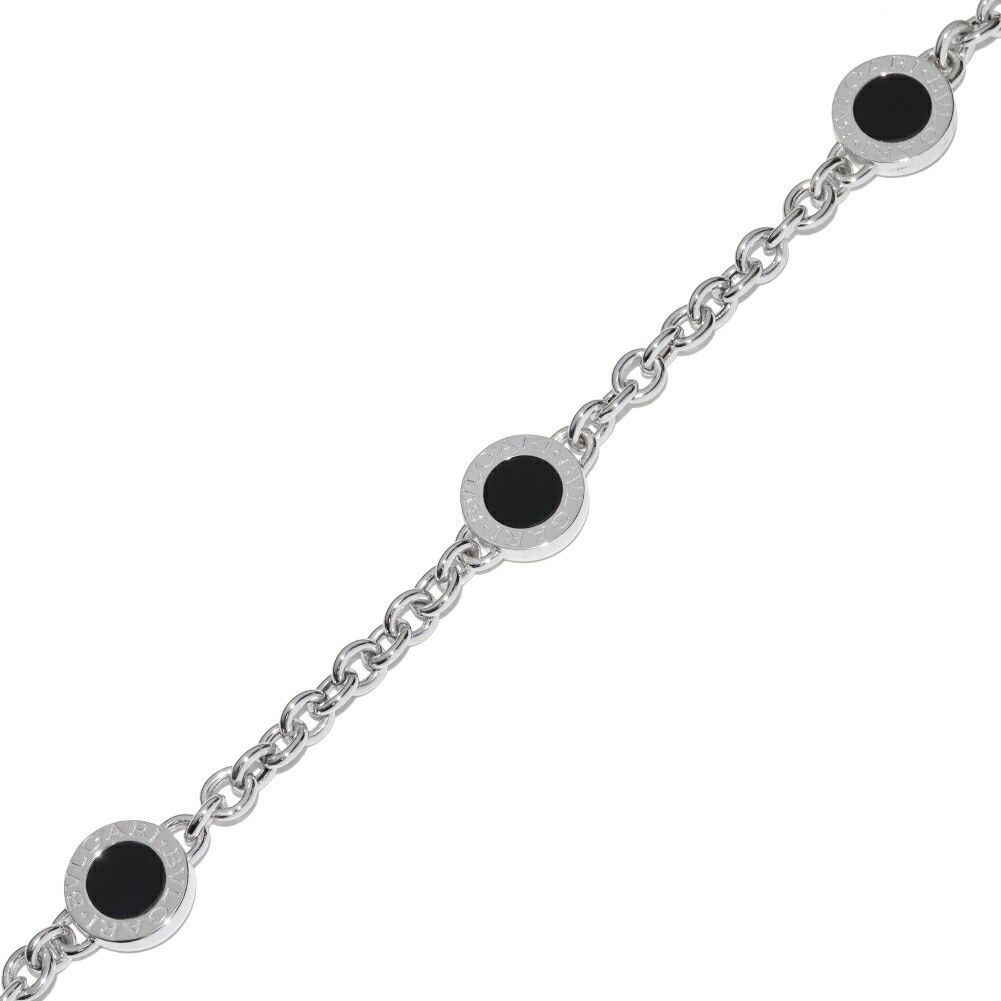 Bvlgari Bvlgari Bvlgari Bvlgari Au750 White Gold Onyx Bracelet Size 17 Metal Bracelet DUTY FREE for USA Size ONE SIZE - 1 Thumbnail