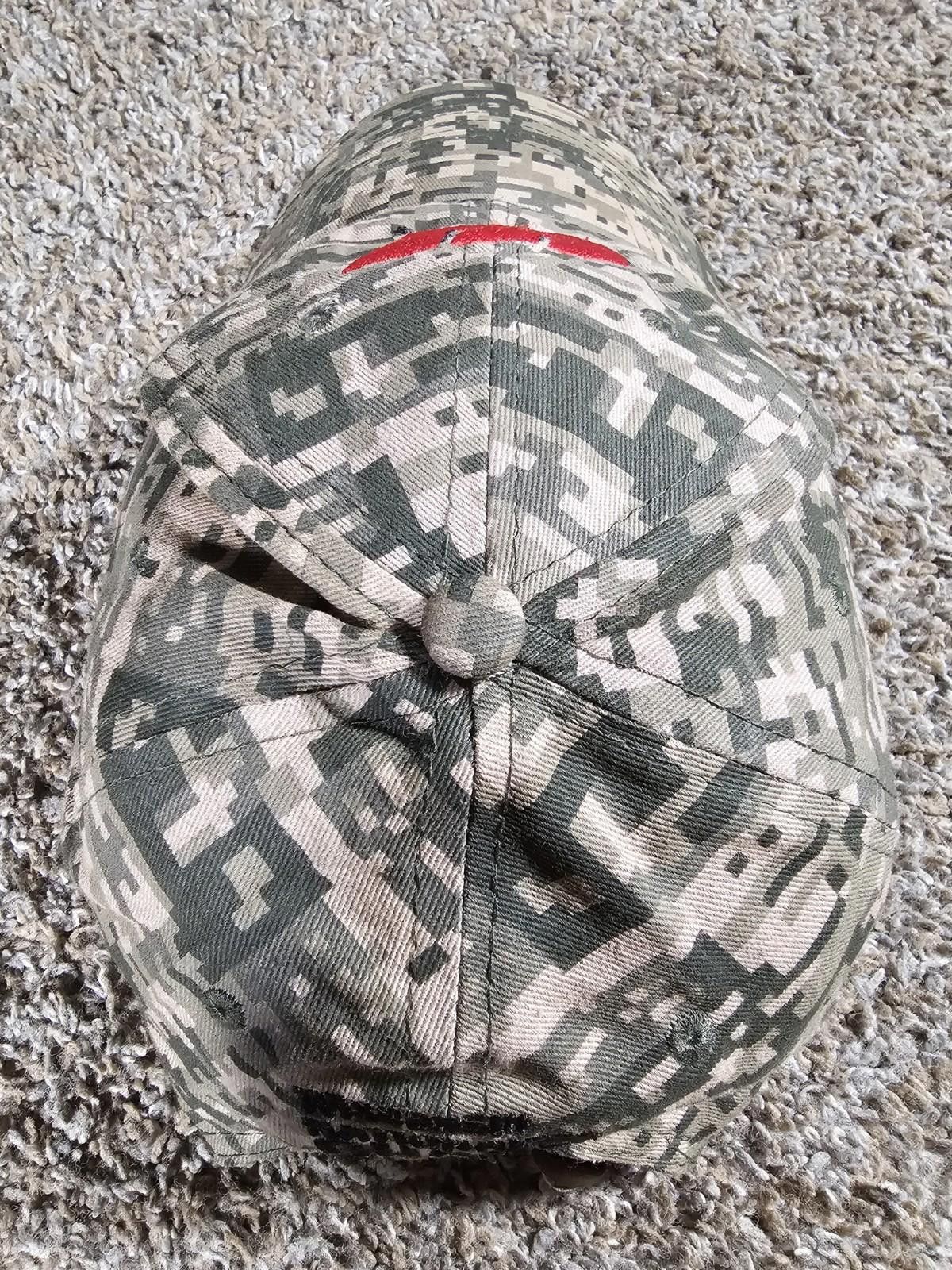 Designer Wisconsin Badgers NCAA Adult Camo Baseball Hat Nat'l Guard Size ONE SIZE - 3 Thumbnail
