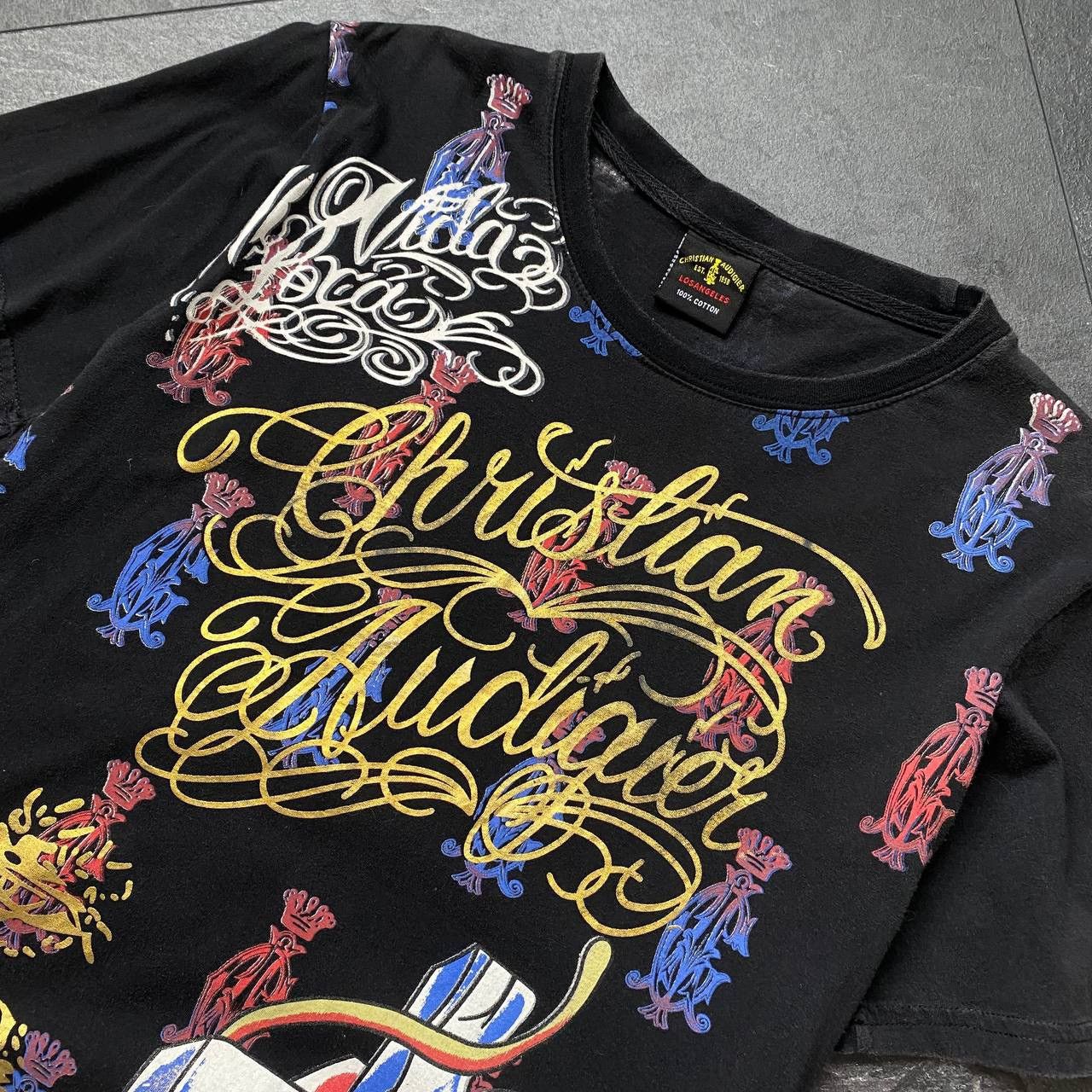 Christian Audigier × Ed Hardy × Vintage Vintage Y2K Ed Hardy by Christian Audigier Tee Size US S / EU 44-46 / 1 - 2 Thumbnail