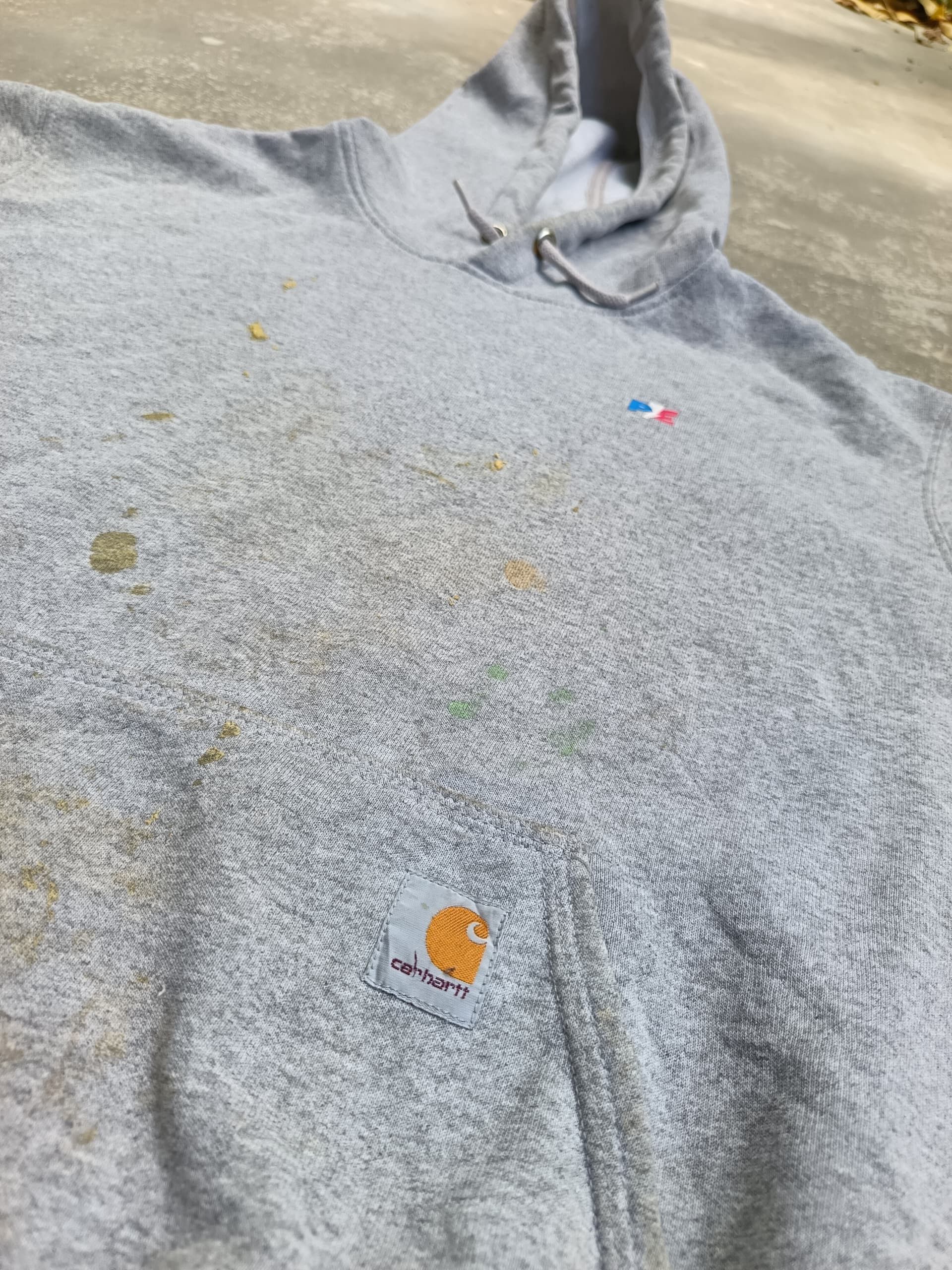 Carhartt Vintage carhartt hoodie with paint splatter Size US L / EU 52-54 / 3 - 8 Thumbnail