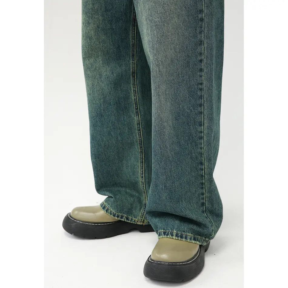 Japanese Brand Retro loose straight leg wide leg jeans Size US 30 / EU 46 - 3 Thumbnail