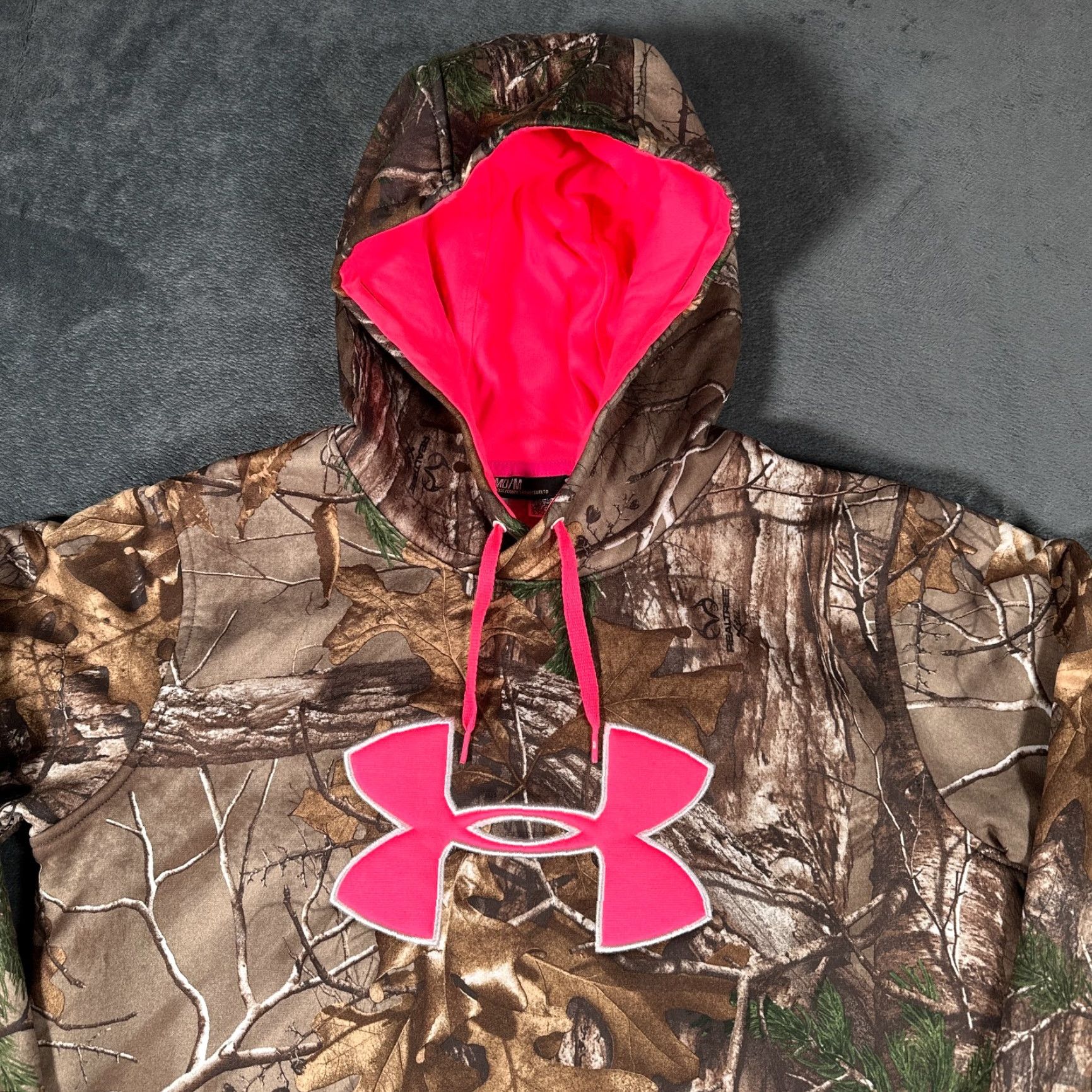 Under Armour Under Armour Boxy Camo Hoodie Womens Medium Brown Woodland UA Cold Gear Realtree Size M / US 6-8 / IT 42-44 - 6 Thumbnail
