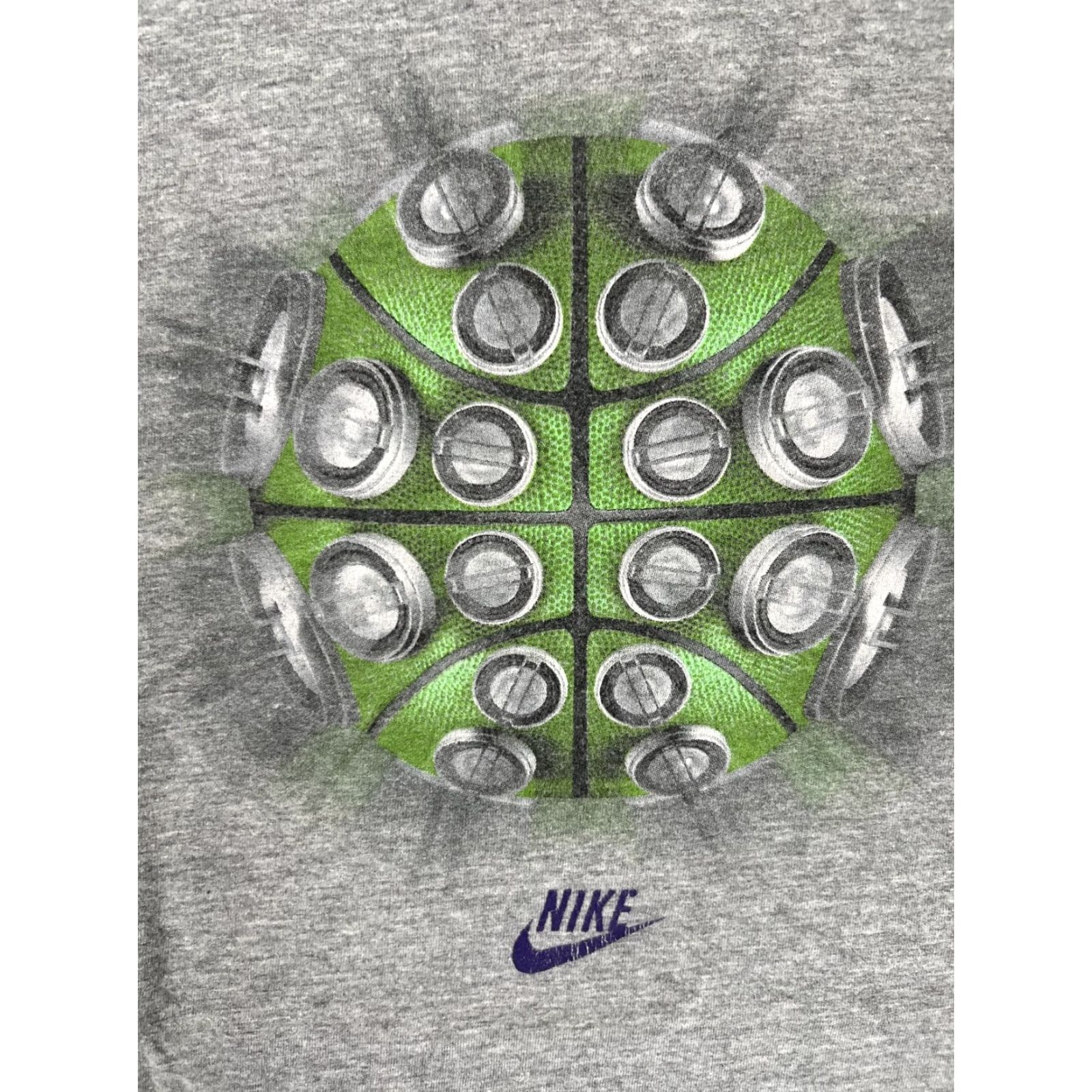 Nike VINTAGE Nike T-Shirt Basketball 2XL Gray Mens Regular Short Sleeve Crew Neck 90s Sports Air Size US XXL / EU 58 / 5 - 2 Thumbnail