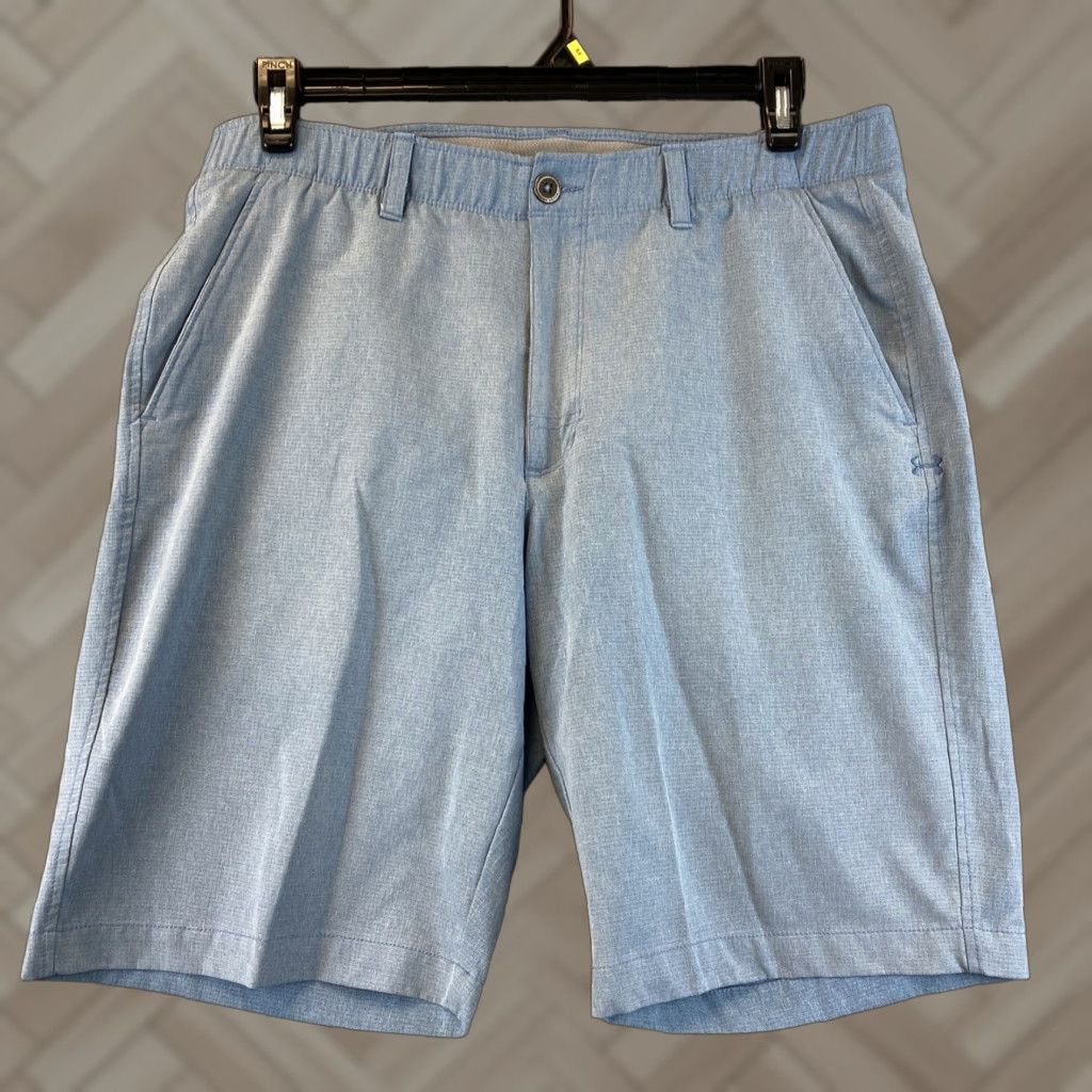Under Armour Under Armour Shorts Mens 36 Blue Casual Golf Chino Shorts UA 48-39 Regular Waist Inseam 10 in Sliding Slash Pockets Size US 36 / EU 52 - 1 Thumbnail