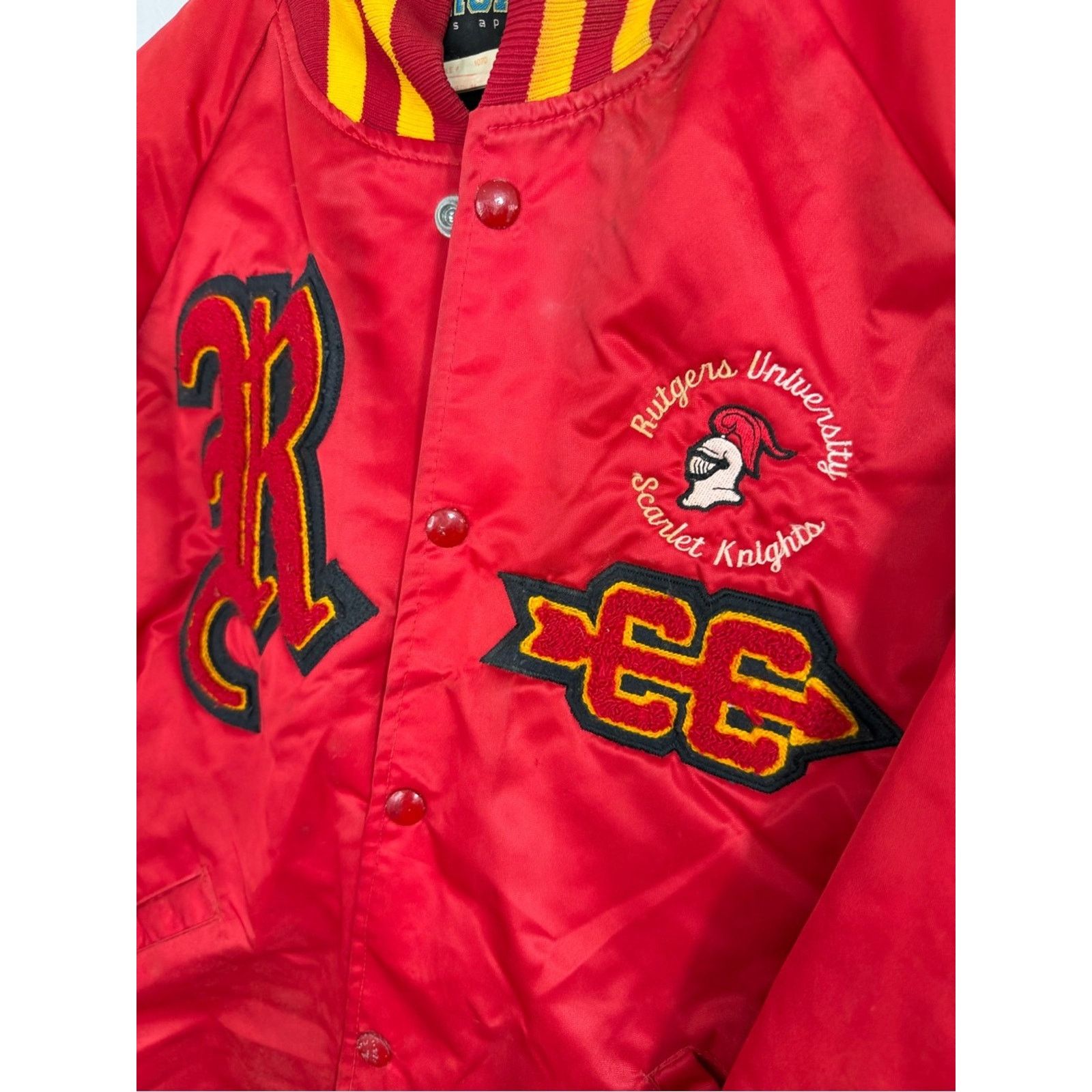 Other Vintage 80s Rutgers CC Varsity Satin Bomber Jacket RARE 1/1 Size US M / EU 48-50 / 2 - 5 Thumbnail