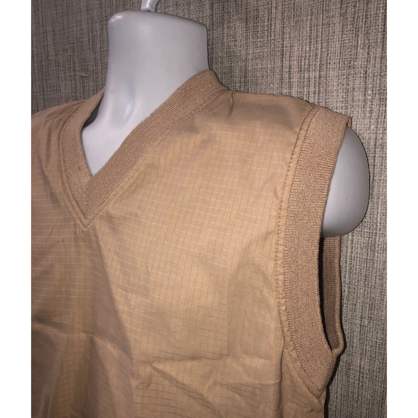 Vintage Sunderland Of Scotland Mens Vest V-Neck Windbreaker Beige M Size US M / EU 48-50 / 2 - 2 Thumbnail