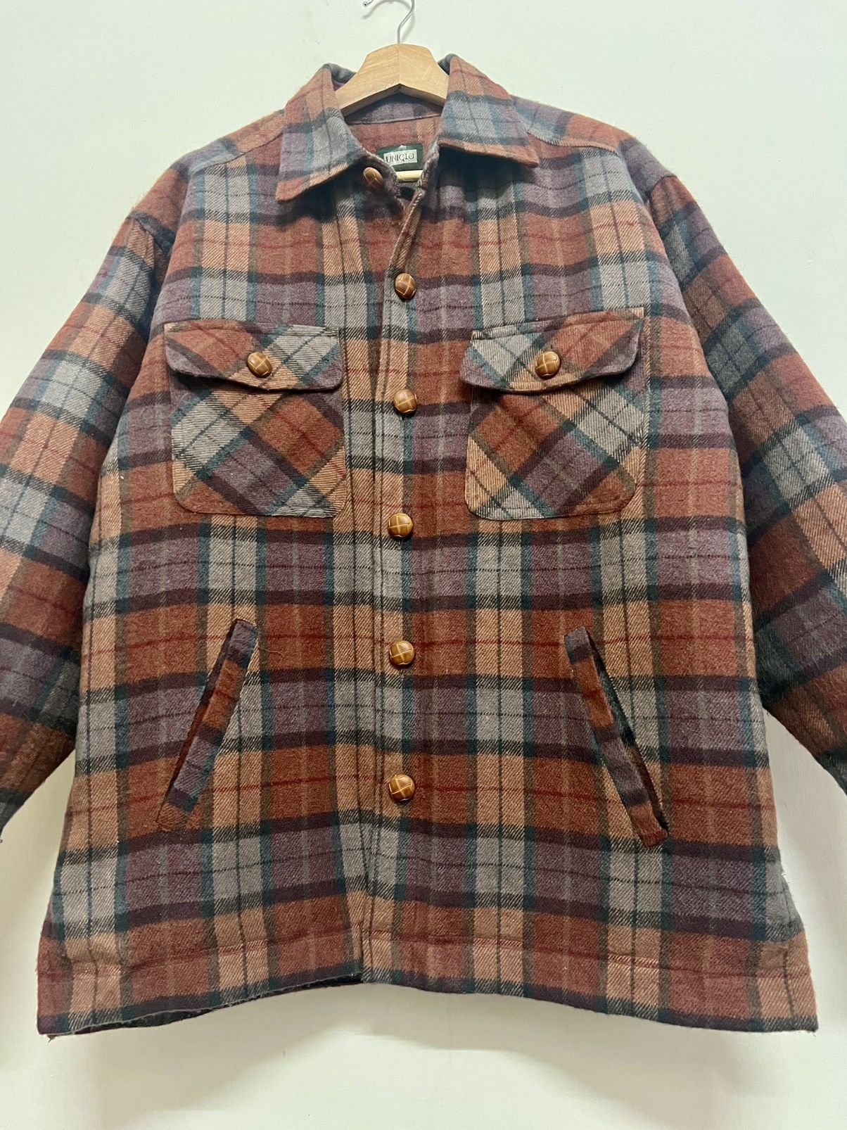 Uniqlo Rare Vintage Uniqlo Wool Button Jacket Size US M / EU 48-50 / 2 - 3 Thumbnail