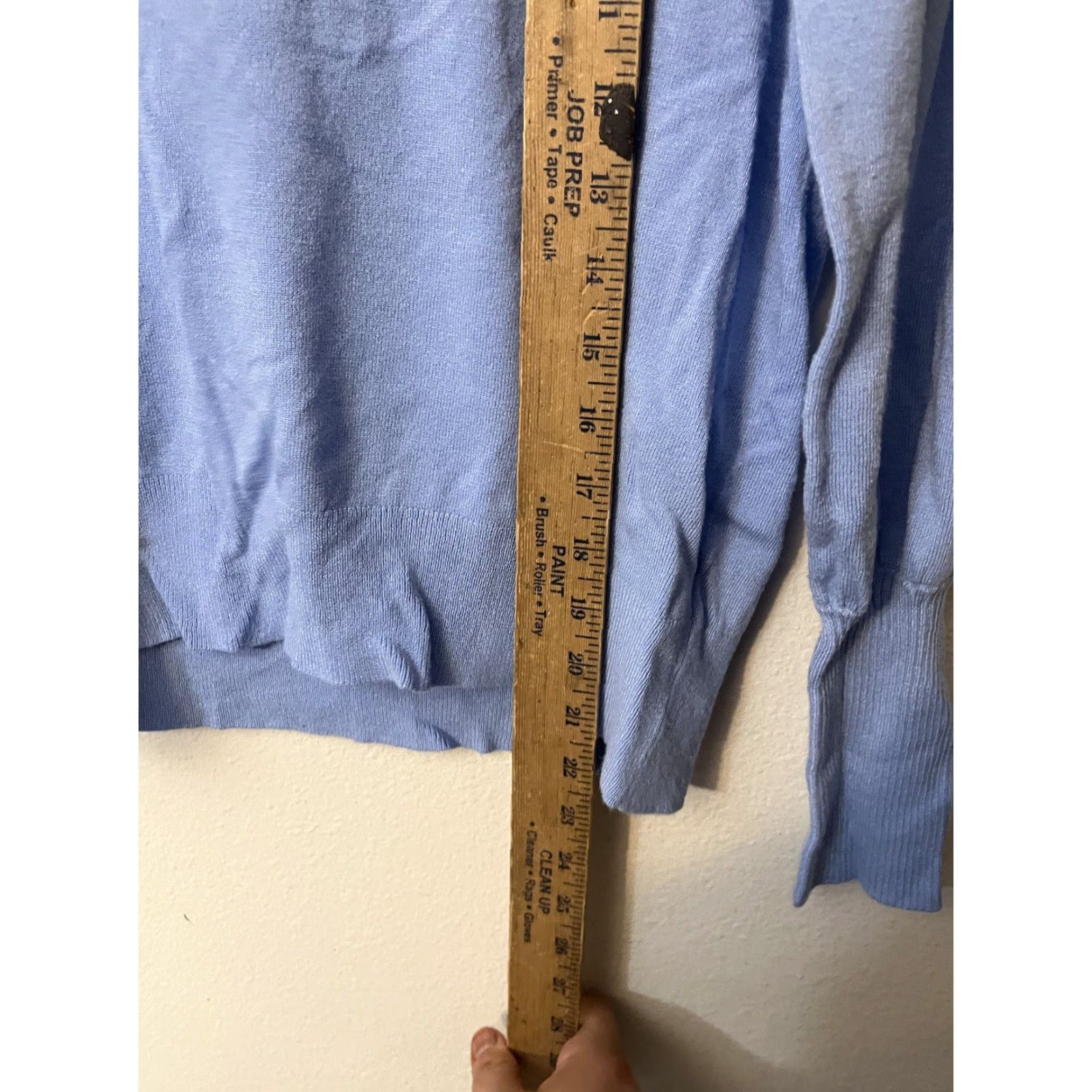 Loft VINTAGE LOFT Ann Taylor SWEATER Puff Sleeve Crew Neck Cotton Blend Womens M Blue Pullover Knits Comfortable, Modern 90s? Size M / US 6-8 / IT 42-44 - 4 Thumbnail