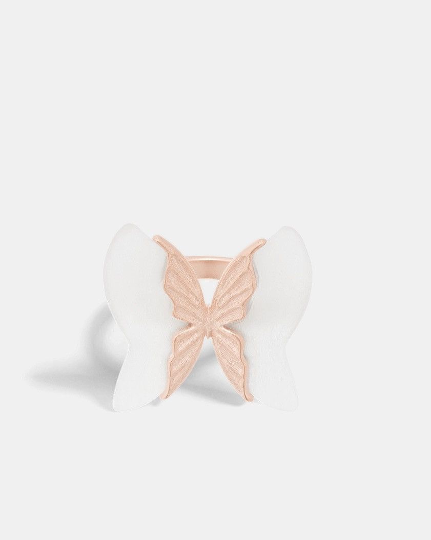 Dior Dior Herbarium Ring Pink-Finish Metal White Frosted Resin Size ONE SIZE - 3 Thumbnail