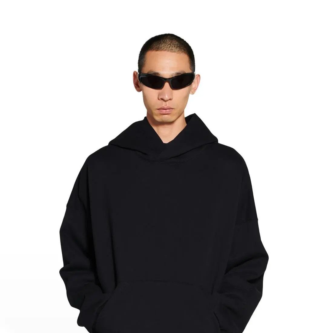 Balenciaga o1w1db10625 Hoodie Medium Fit in Black Size US XXS / EU 40 - 6 Thumbnail