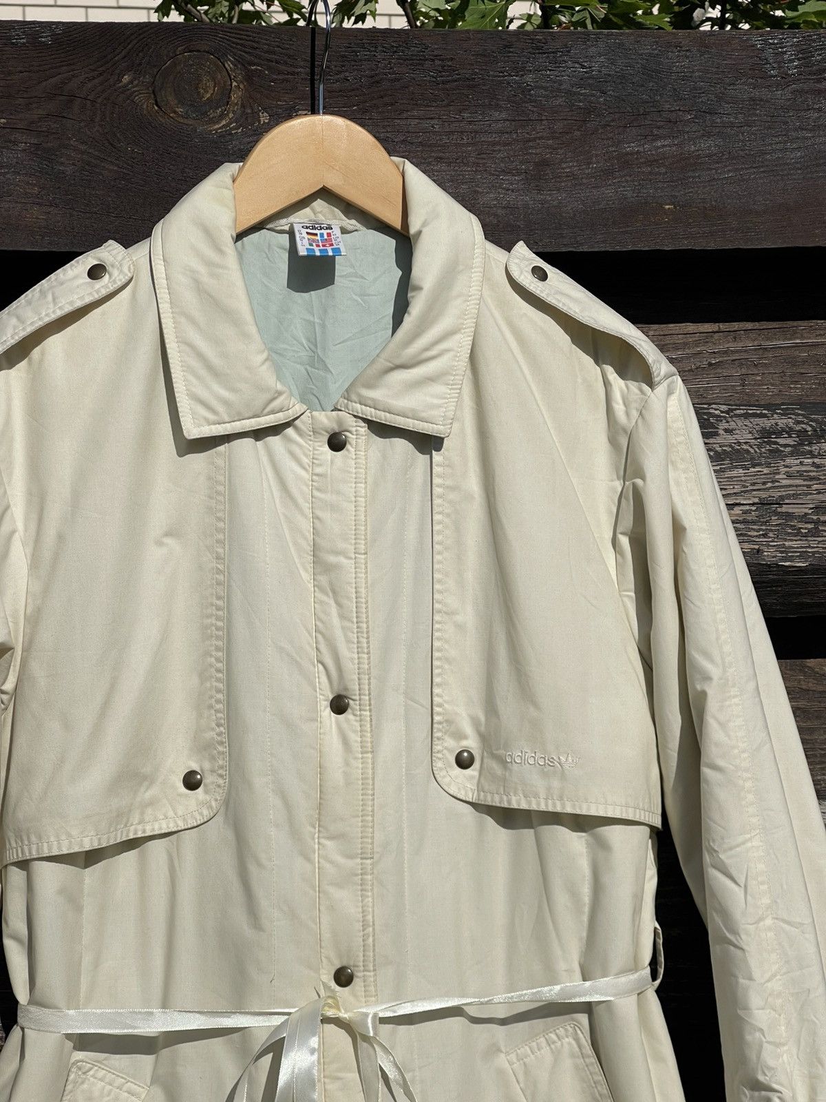 Adidas 1970’s Adidas Made in West Germany Vintage trench Coat beige Size L / US 10 / IT 46 - 8 Thumbnail