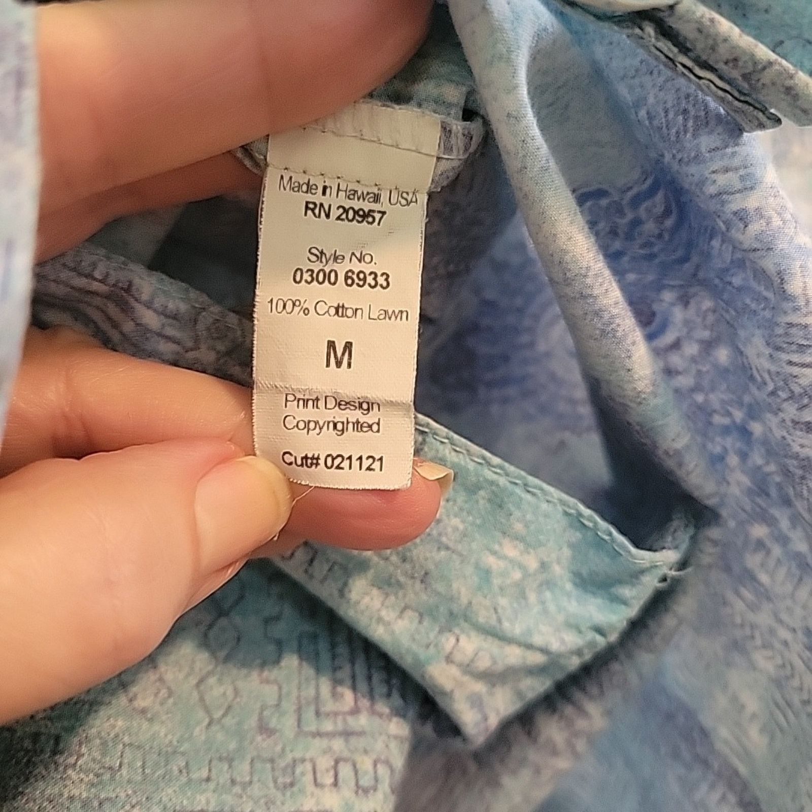 Tori Richard Tori Richard Medium Blue Aloha Hawaiian Pearl Buttons Cotton Size US M / EU 48-50 / 2 - 6 Thumbnail