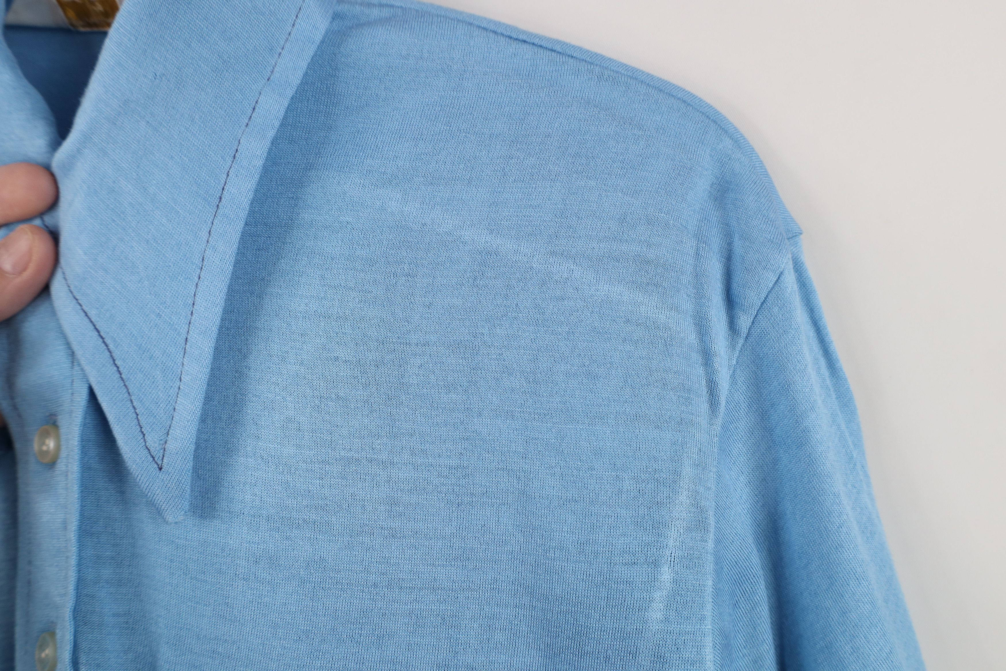 Vintage Vintage 60s 70s Streetwear Knit Collared Polo Shirt Blue USA Size US S / EU 44-46 / 1 - 4 Thumbnail