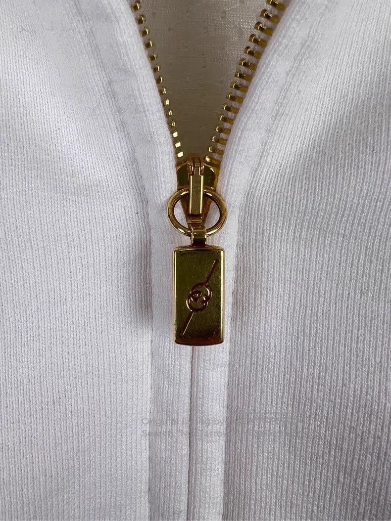 Gucci Gucci Beige logo embroidered cotton lapel zipper jacket Size US M / EU 48-50 / 2 - 4 Thumbnail