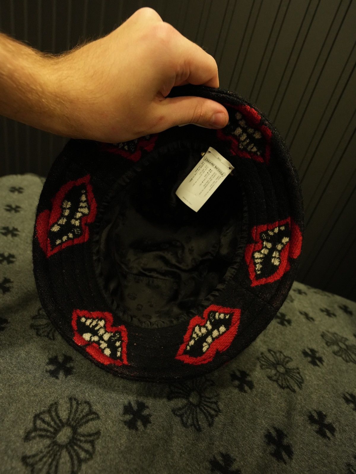 Chrome Hearts × Matty Boy Chrome Hearts Matty Boy Chomper Cashmere Bucket Hat Size ONE SIZE - 10 Thumbnail