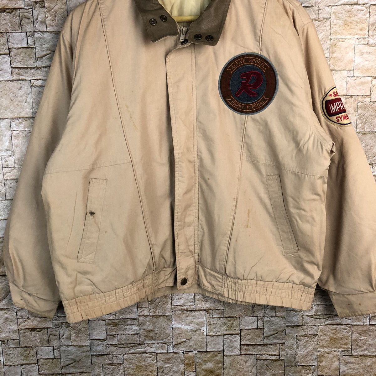 Japanese Brand Franco Masolti Brown Bombers Jacket #A561 Size US M / EU 48-50 / 2 - 3 Thumbnail