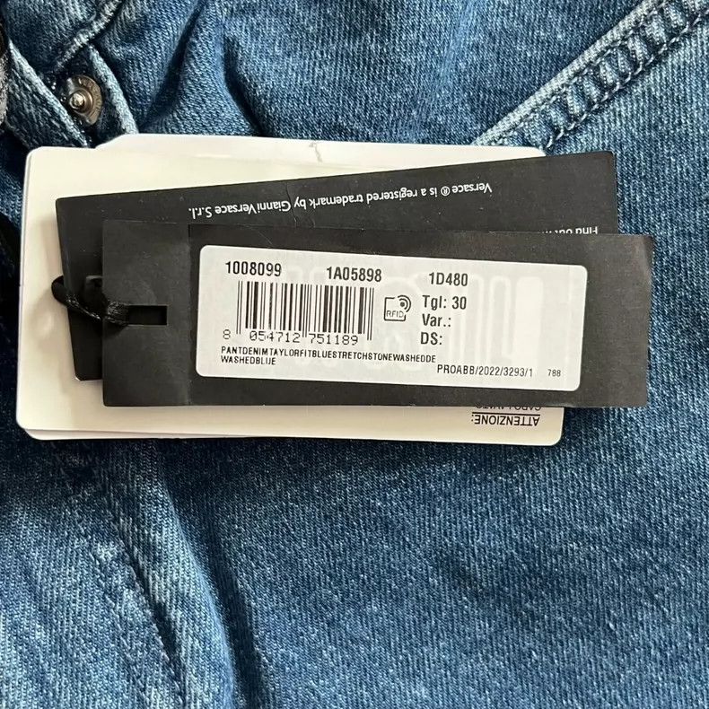 Versace Versace Paperclip men's slim jeans Size US 33 - 3 Thumbnail