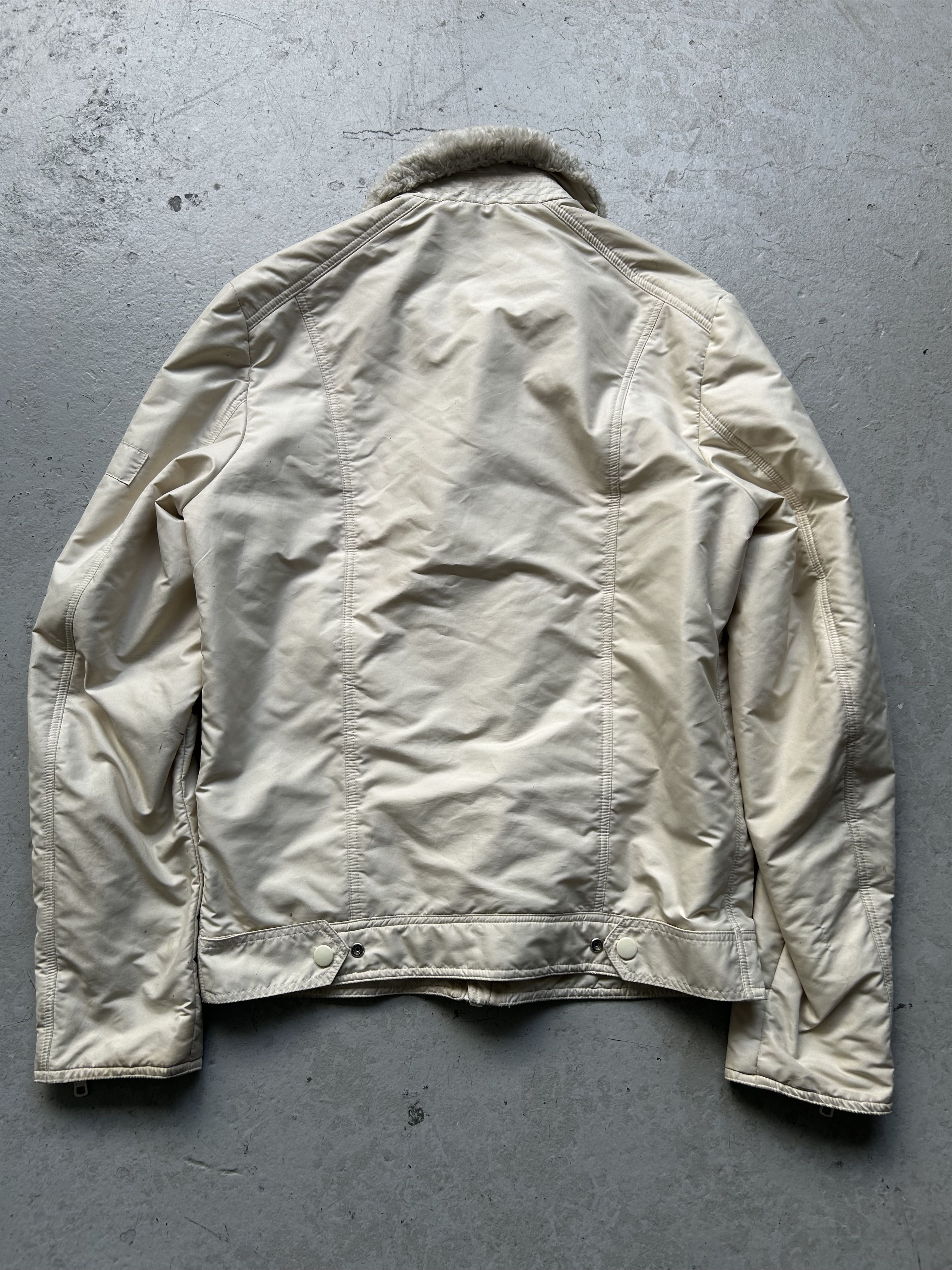 Veronique Branquinho Veronique Branquinho Cream Nylon Asymmetrical Zip Jacket Size US S / EU 44-46 / 1 - 3 Thumbnail