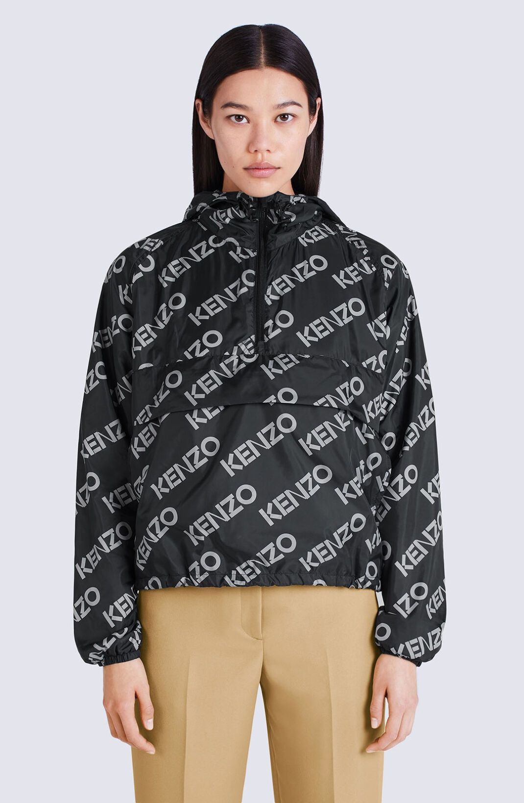 Kenzo o1y1025 Hooded Jacket in Lead/White Size L / US 10 / IT 46 - 5 Thumbnail