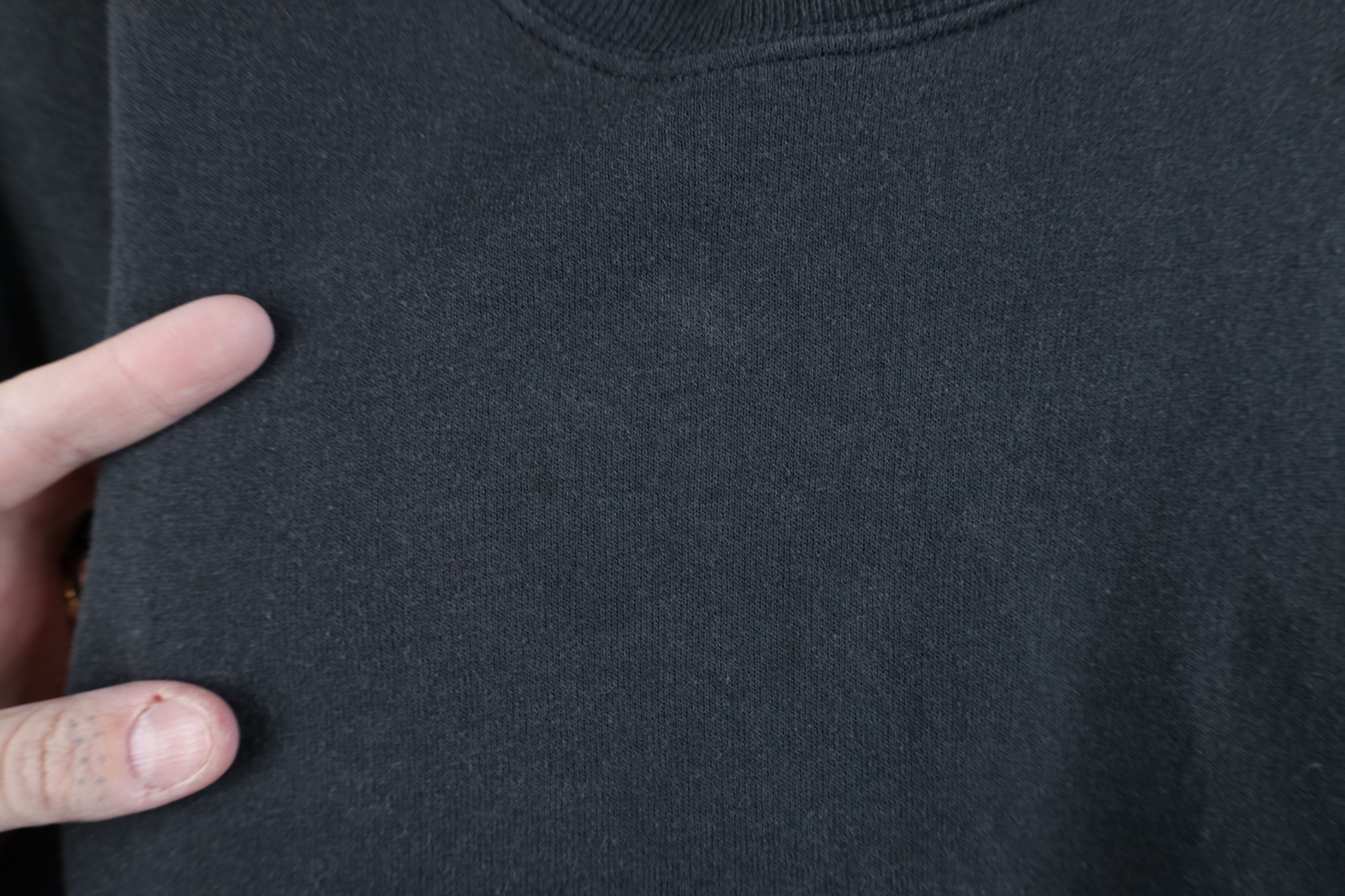 Vintage Vintage 90s Streetwear Faded Blank Crewneck Sweatshirt Black Size L / US 10 / IT 46 - 4 Thumbnail