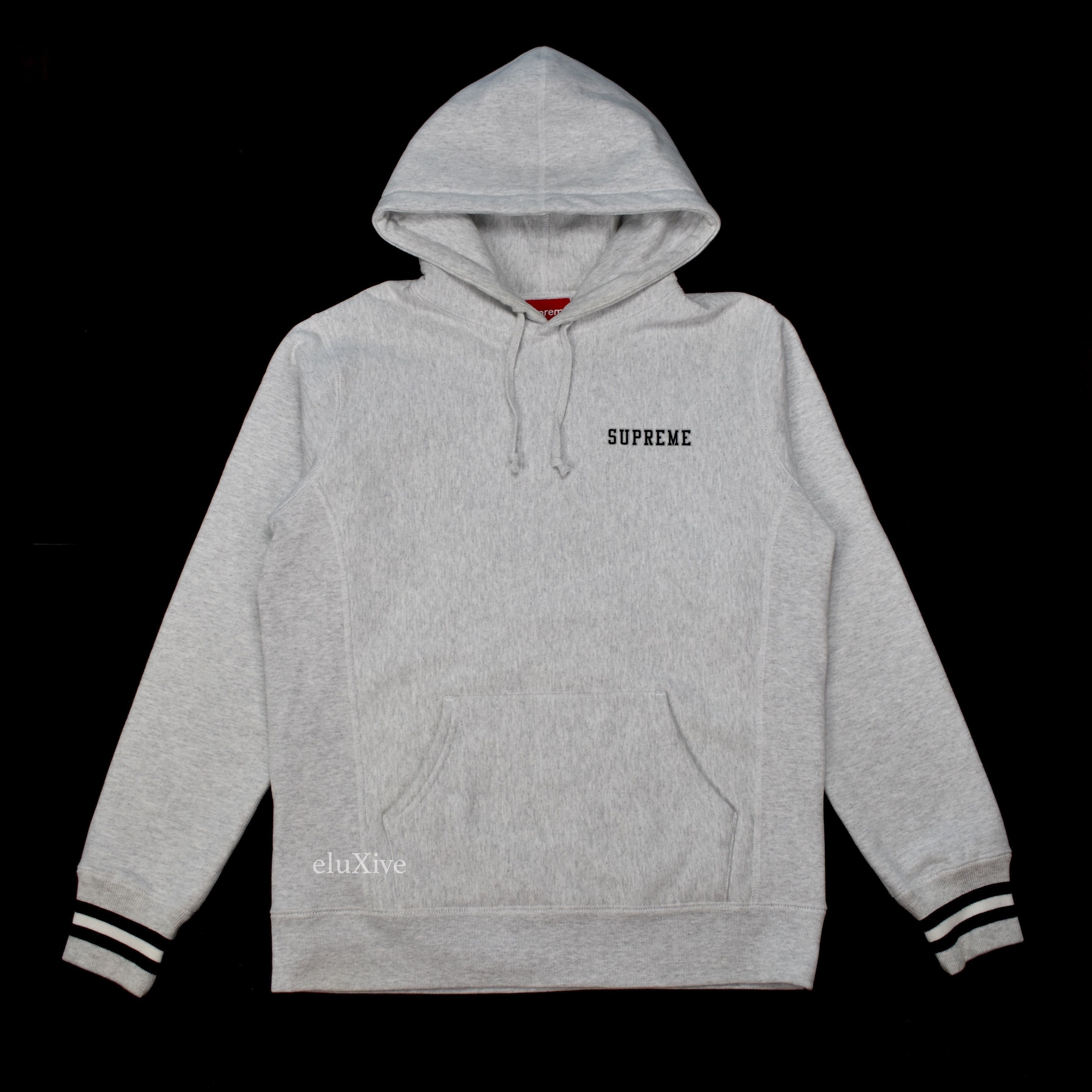 Supreme Supreme Varsity Cuff Logo Hoodie Gray FW16 Size US M / EU 48-50 / 2 - 1 Preview