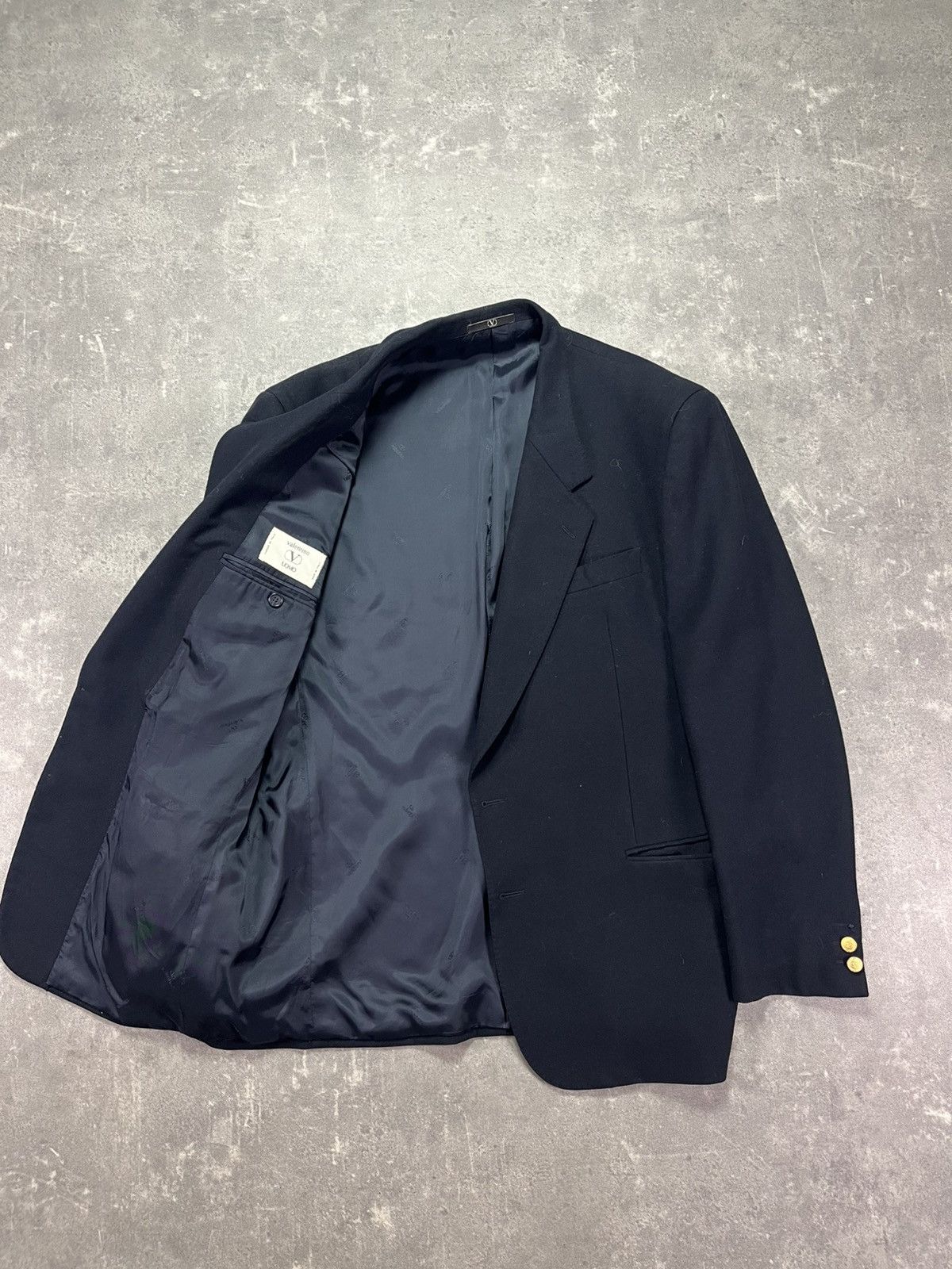 Valentino 90s Valentino Garavani Uomo Gold Buttons Blazer Jacket 52 Size 42R - 10 Thumbnail