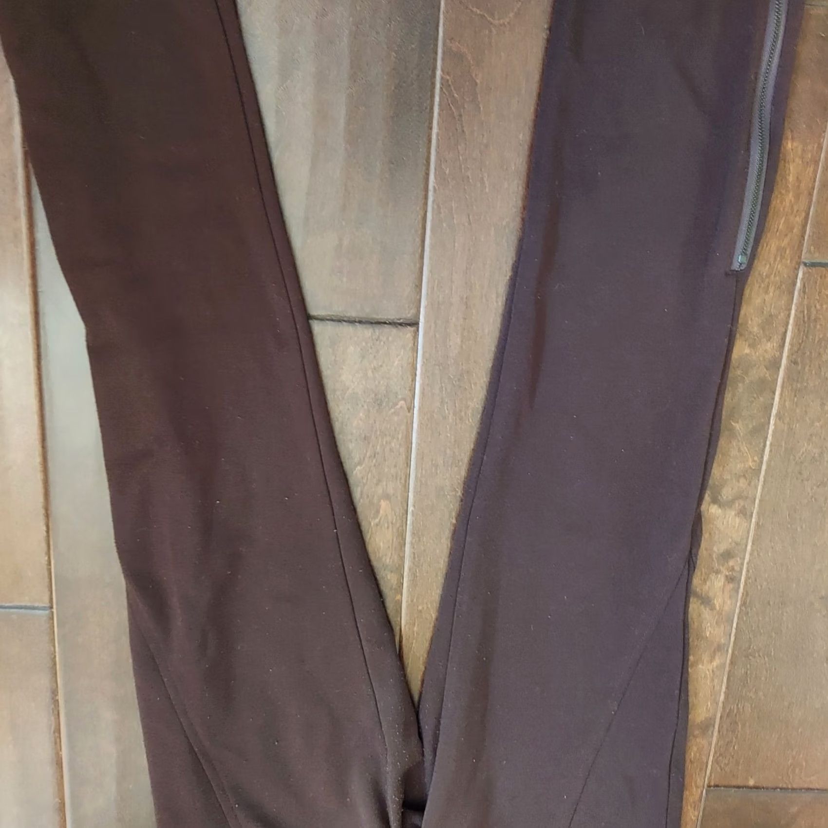 Vintage Foreign Exchange Women's Brown Dress Pants Zip Pockets & Leg Zip Up Pants M Brown Size 32" / US 10 / IT 46 - 4 Thumbnail