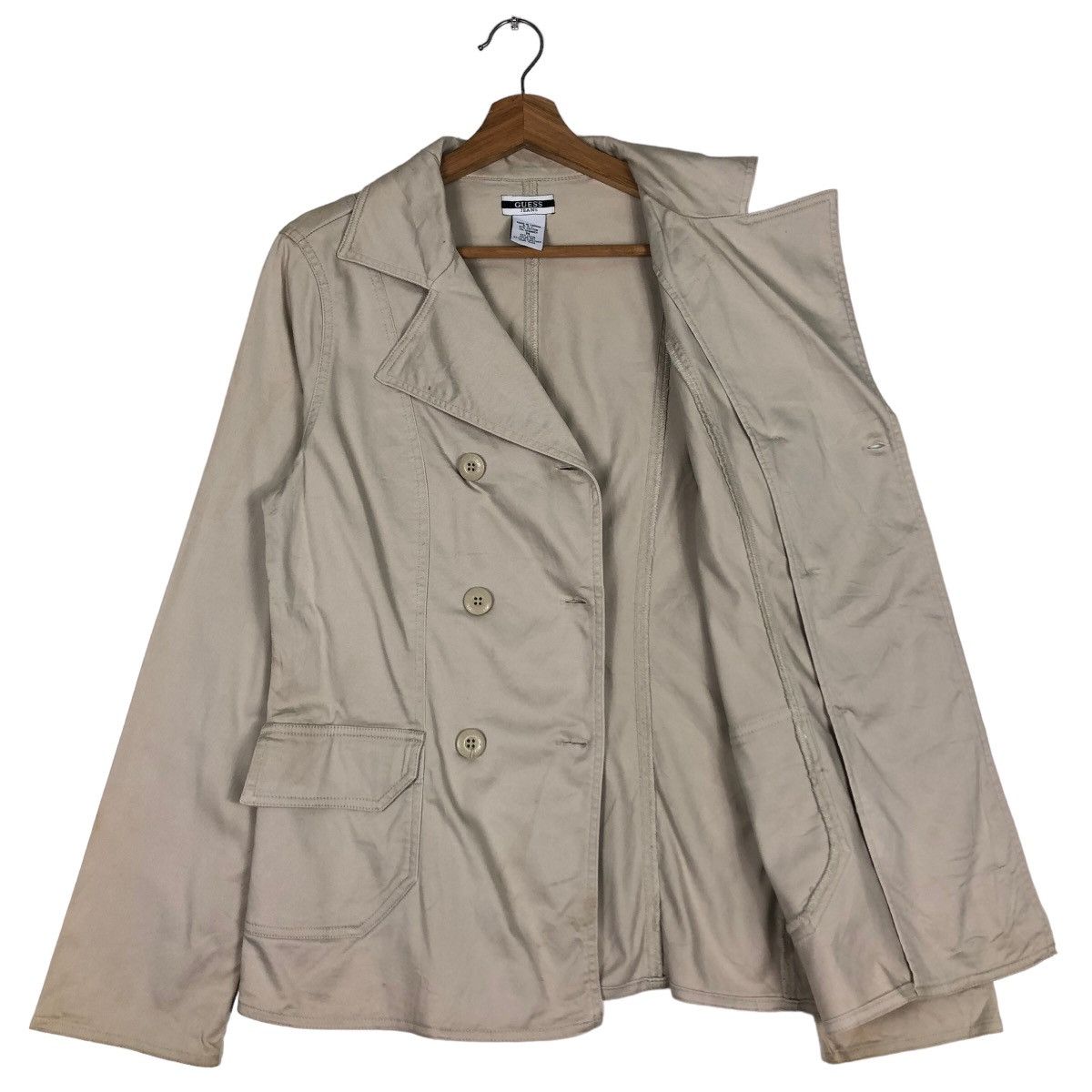 Guess 🔥Vtg Guess Chore Jacket Double Breast Biker Bondage Size US M / EU 48-50 / 2 - 9 Thumbnail