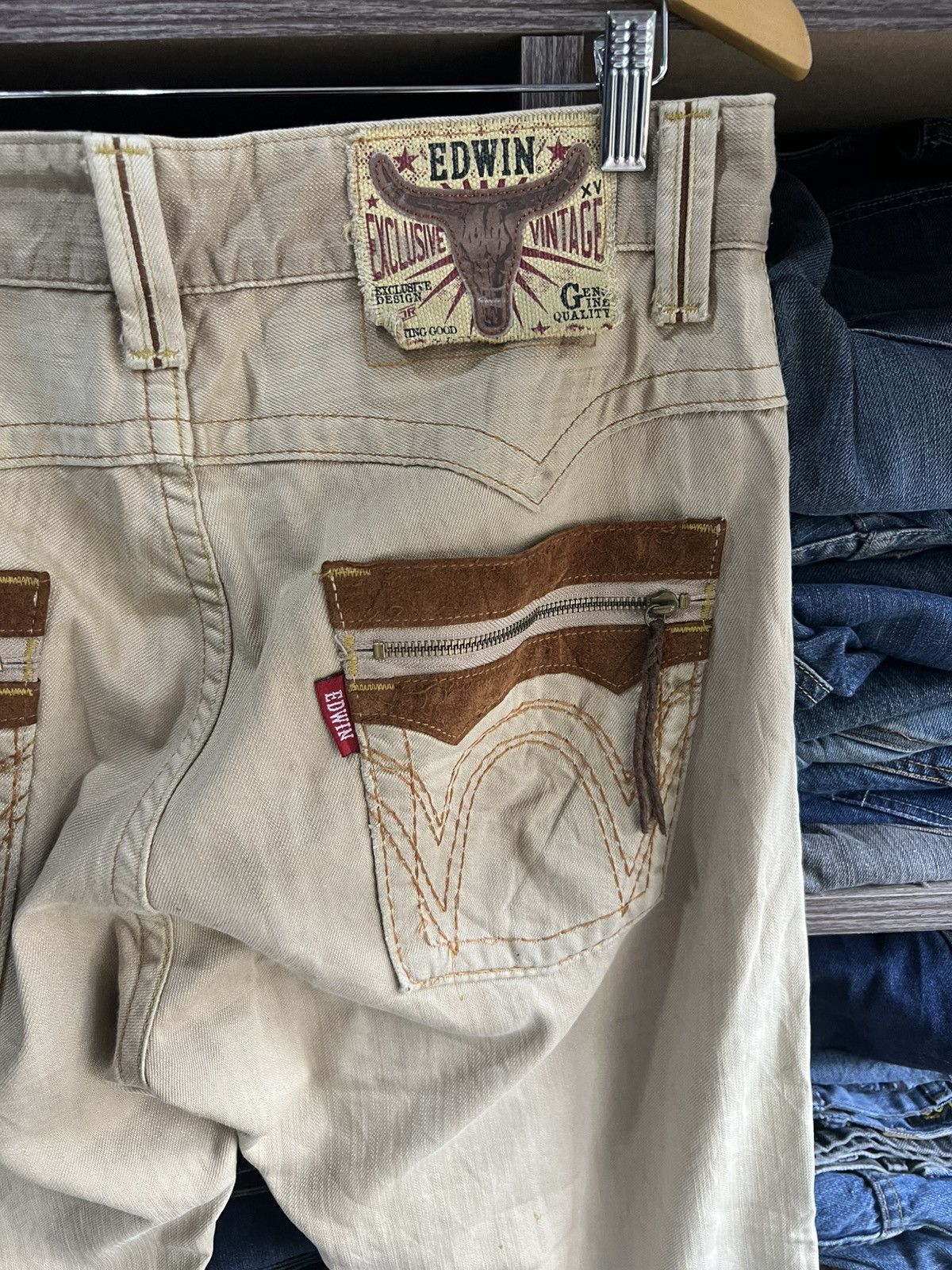 Edwin 🔥Edwin Exclusive Vintage Western Style Distressed Denim Size US 36 / EU 52 - 16 Thumbnail