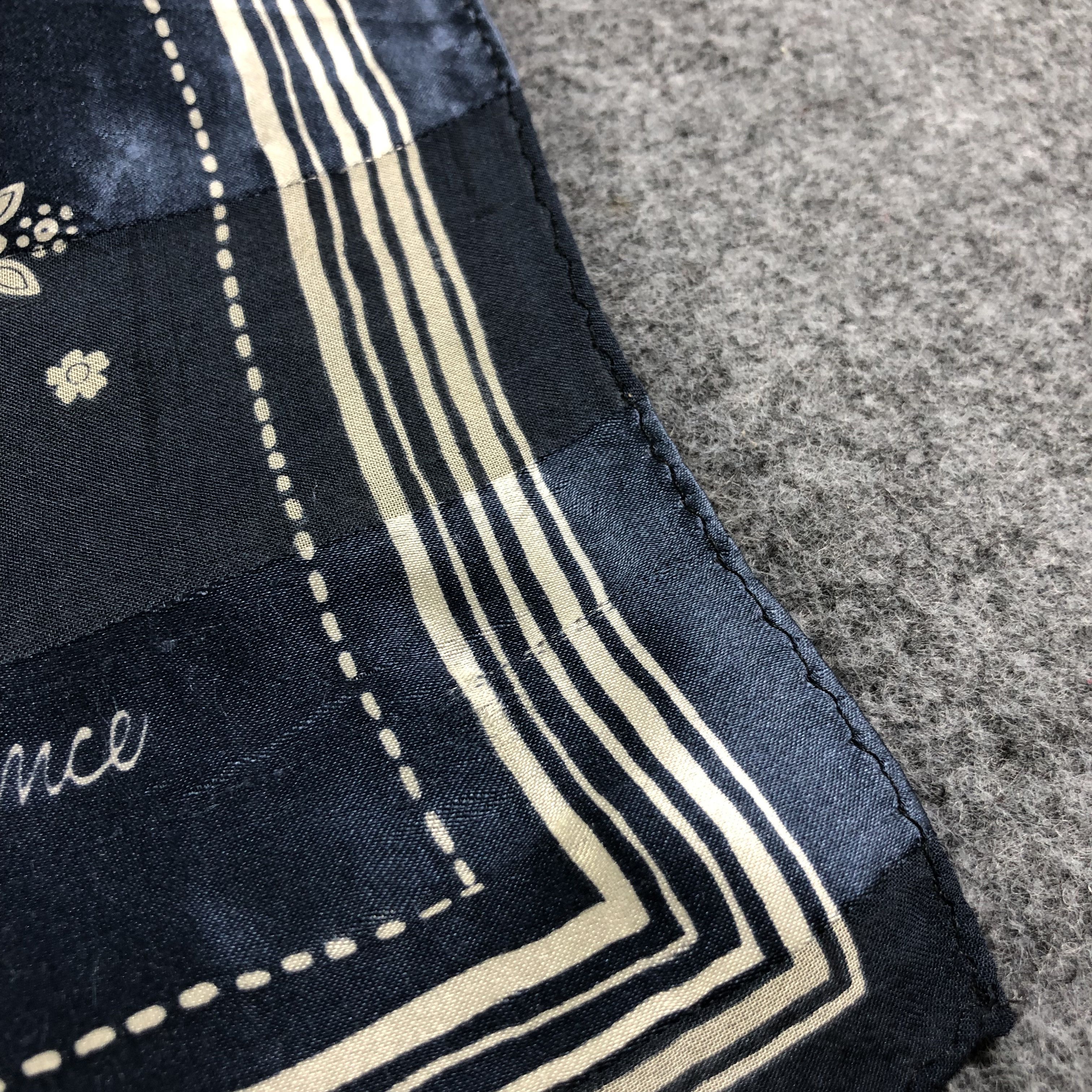 Vintage Marie France Floral Slit Thread Silk Scarf M838 Size ONE SIZE - 8 Thumbnail