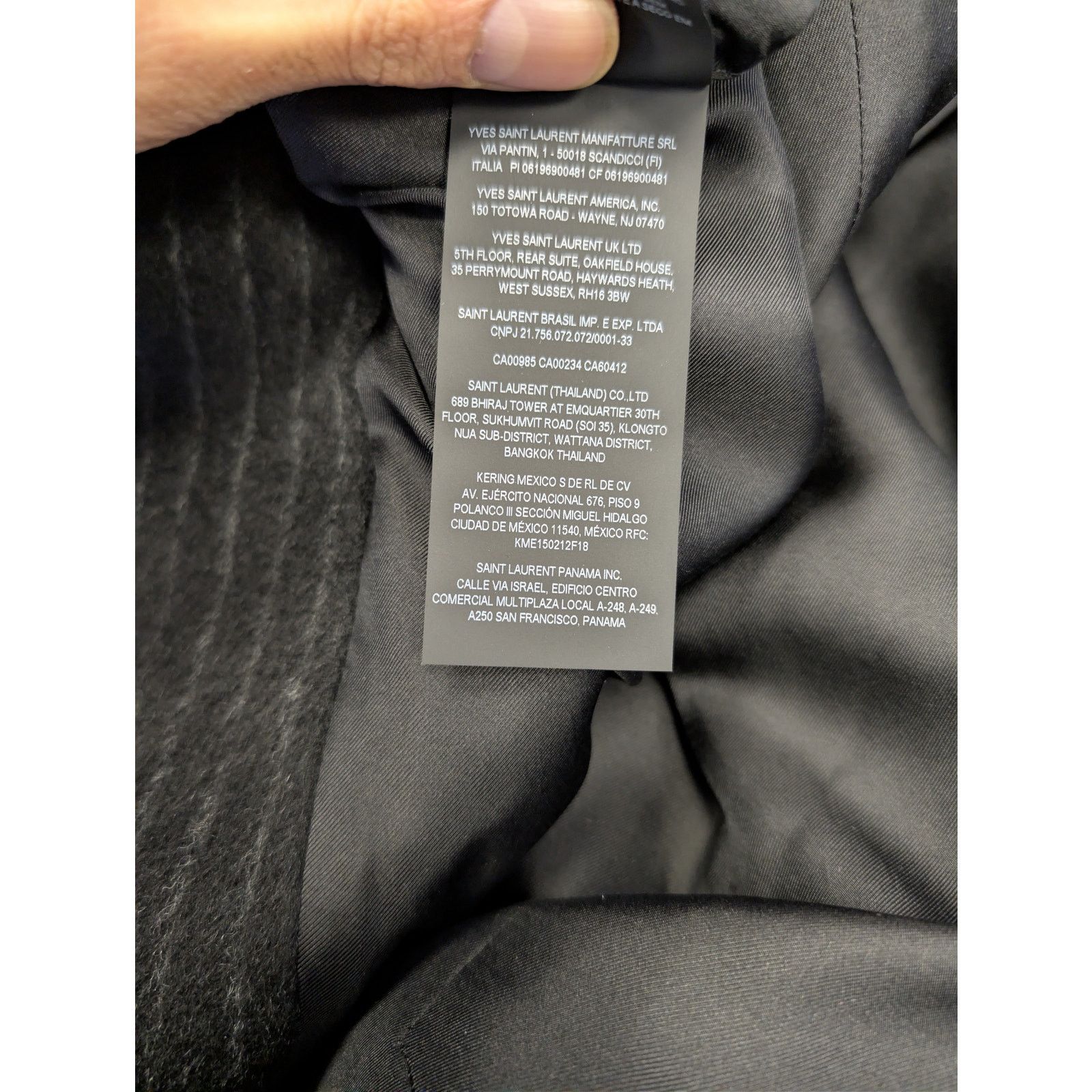 Saint Laurent Paris o1rshd1 Manteau Rayure Relief Stripe Coat Anthracite Chalk Size US M / EU 48-50 / 2 - 20 Thumbnail