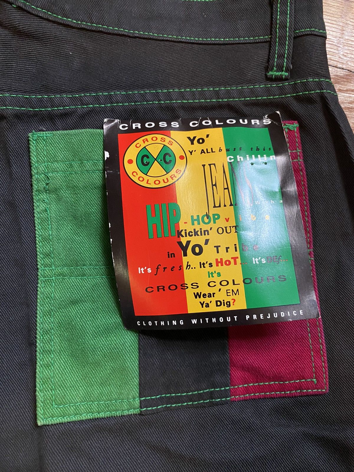 Cross Colours × JNCO × Vintage Deadstock Vintage 90s Cross Colours Jorts Size US 38 / EU 54 - 7 Thumbnail