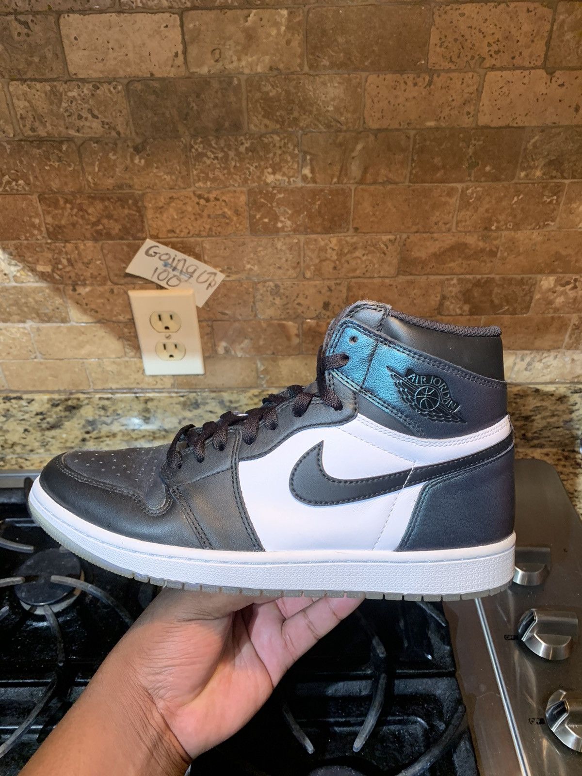 image of Jordan Brand 1 Allstar Chameleon Shoes in Black, Men's (Size 11)