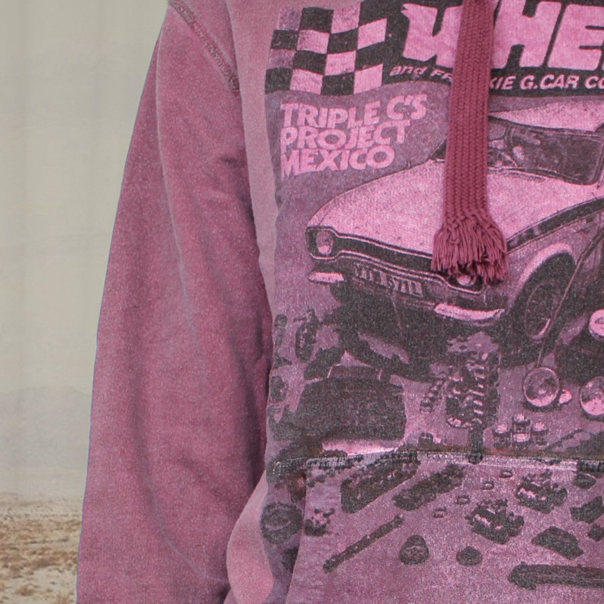 Other 🚗RED DISTRESSED HOODIE🚗 Size US L / EU 52-54 / 3 - 4 Thumbnail