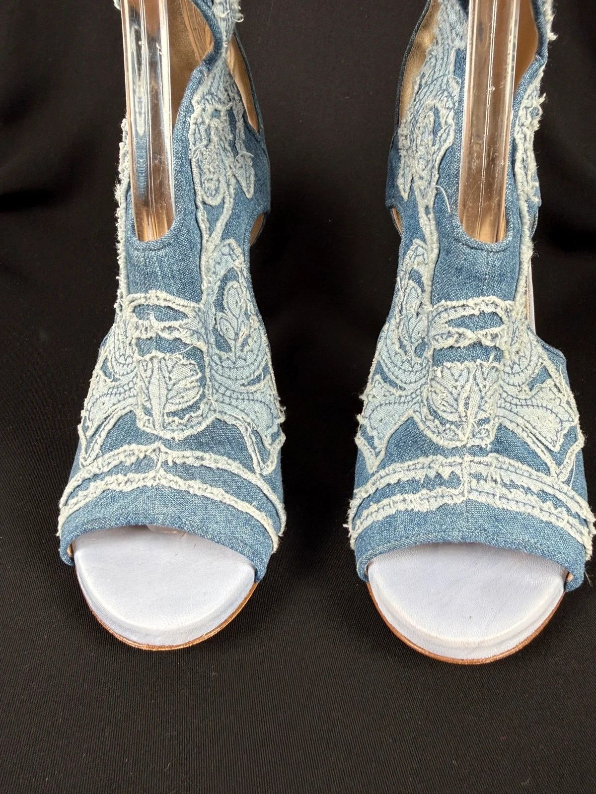 Ermanno Scervino Ermanno Scervino Denim Cloth Sandals Heels size 37 Size US 7 / IT 37 - 5 Thumbnail