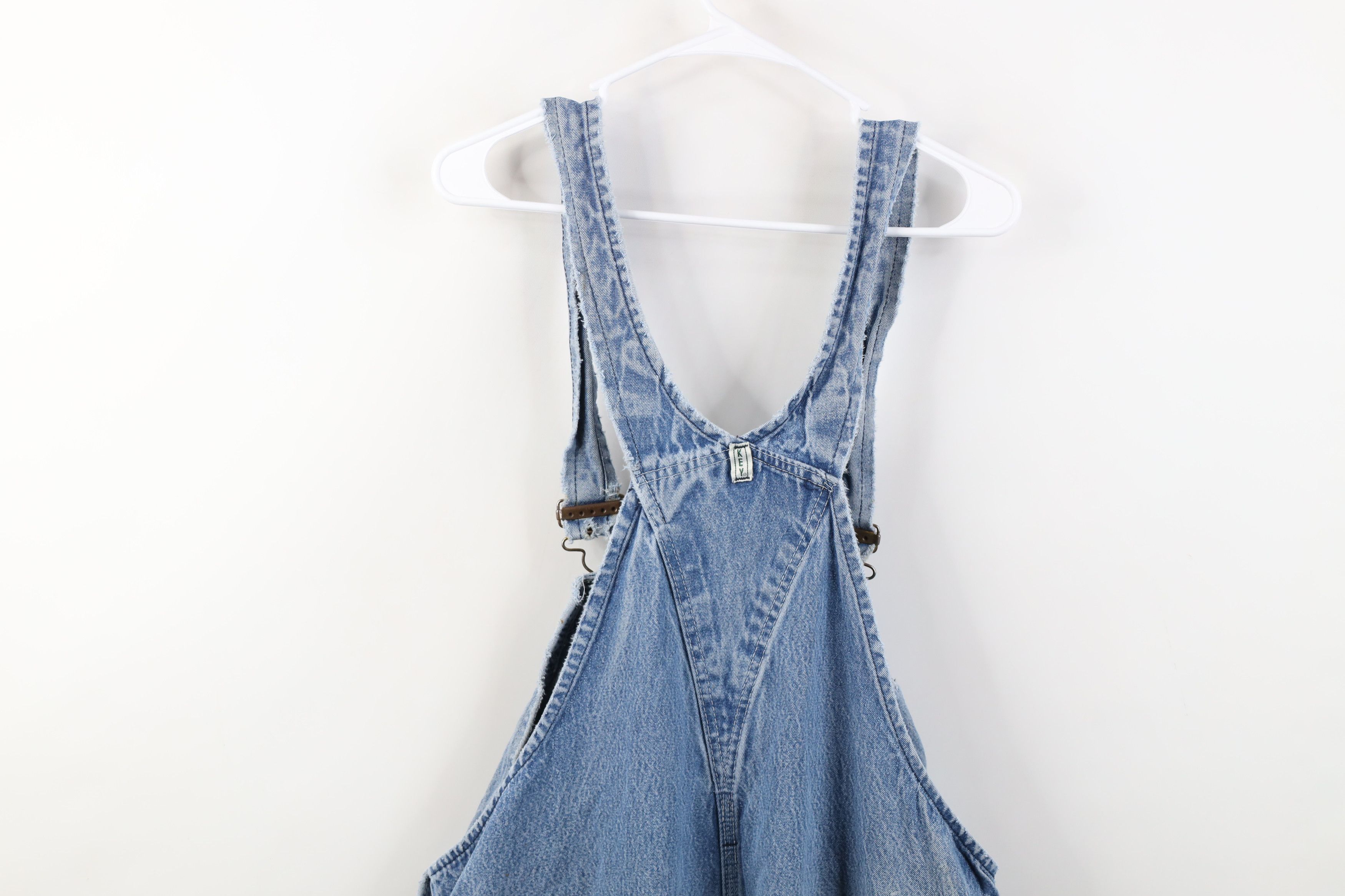 Vintage Vintage 90s Y2K Streetwear Thrashed Wide Leg Denim Overalls Size US 42 / EU 58 - 19 Thumbnail