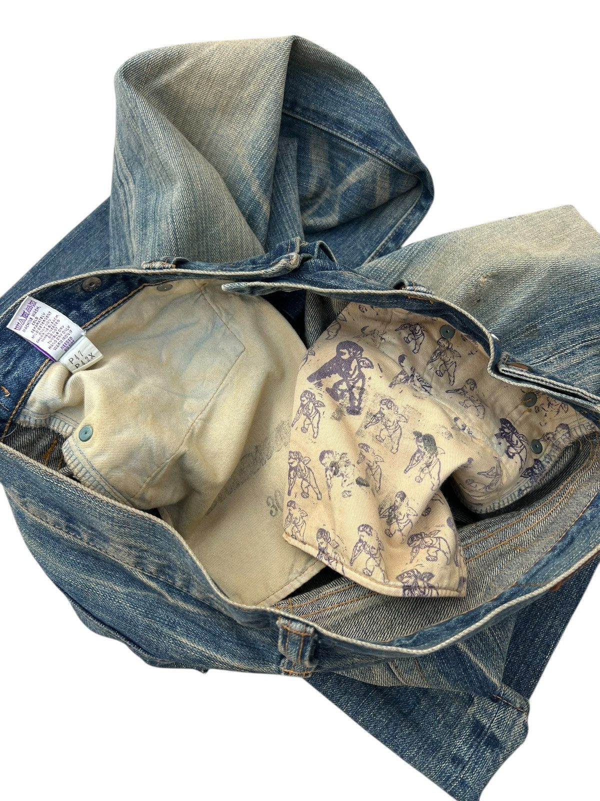 Prps PRPS P47P42X Mud Wash Denim Distressed Jeans Size US 30 / EU 46 - 22 Thumbnail