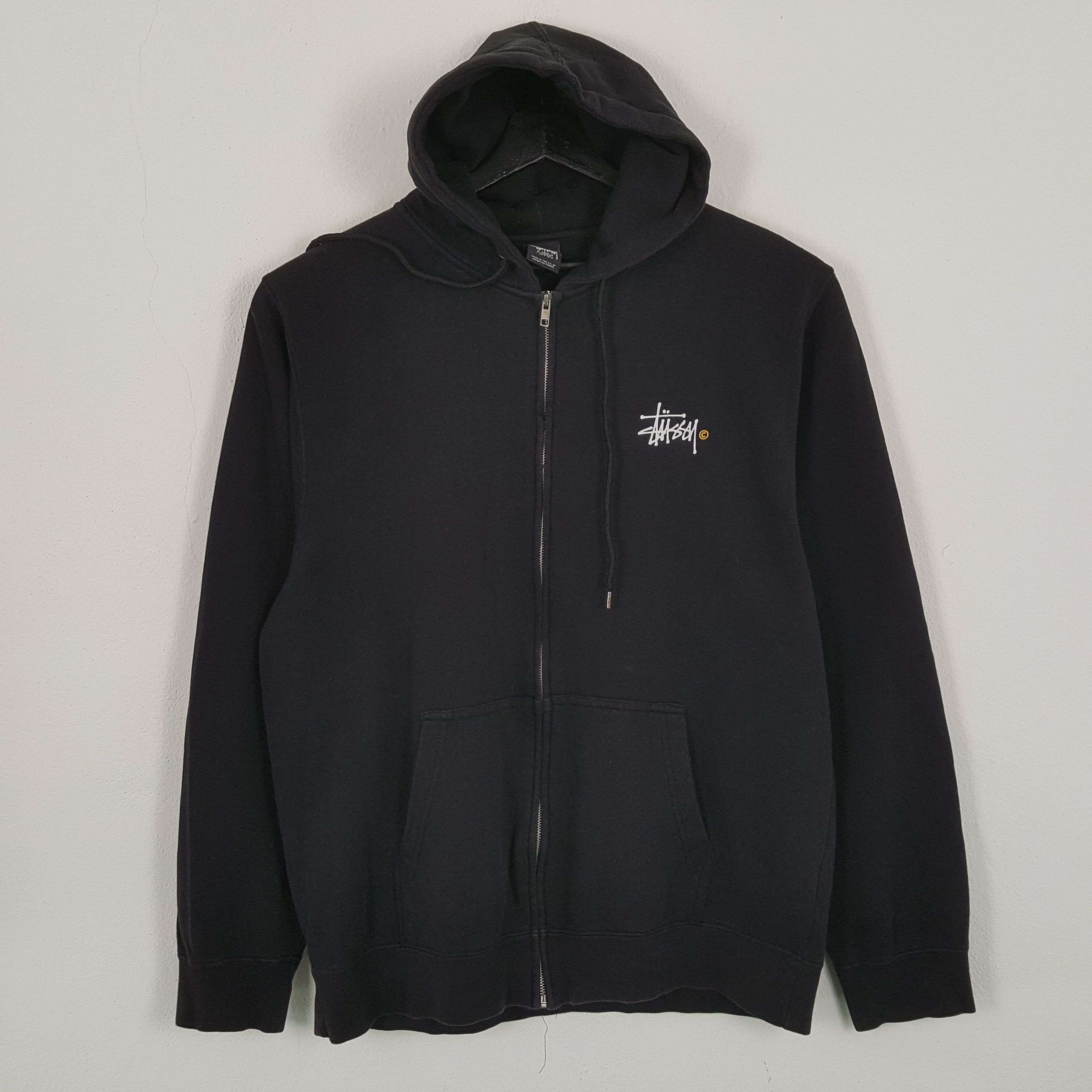 Stussy × Vintage STUSSY Streetwear Style Big Logo Design Zipper Hoodies Size US L / EU 52-54 / 3 - 3 Thumbnail