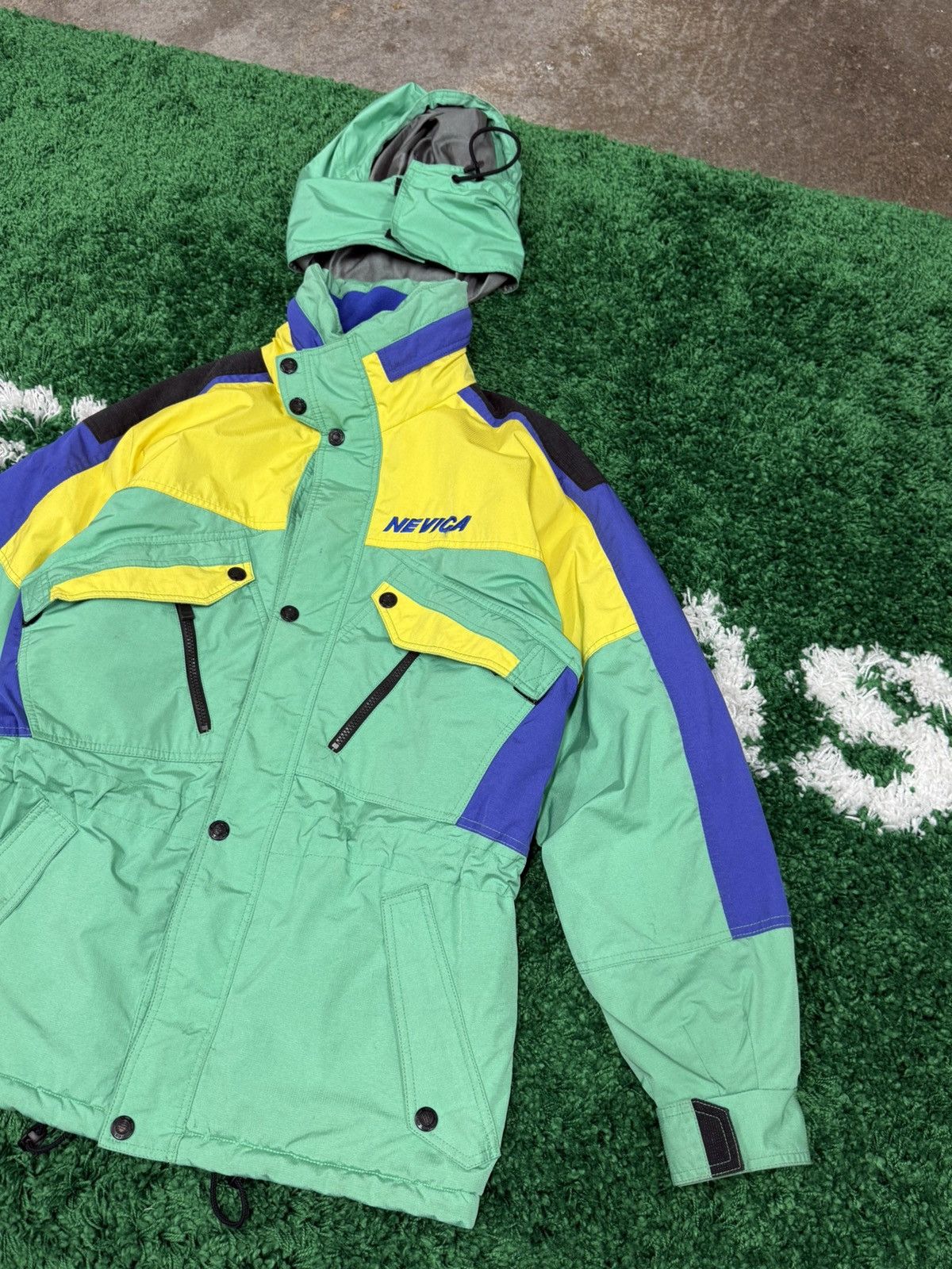 Nevica Vintage Nevica Gortex Ski Jacket Puffy Puffer Green Cargo Size US M / EU 48-50 / 2 - 2 Thumbnail