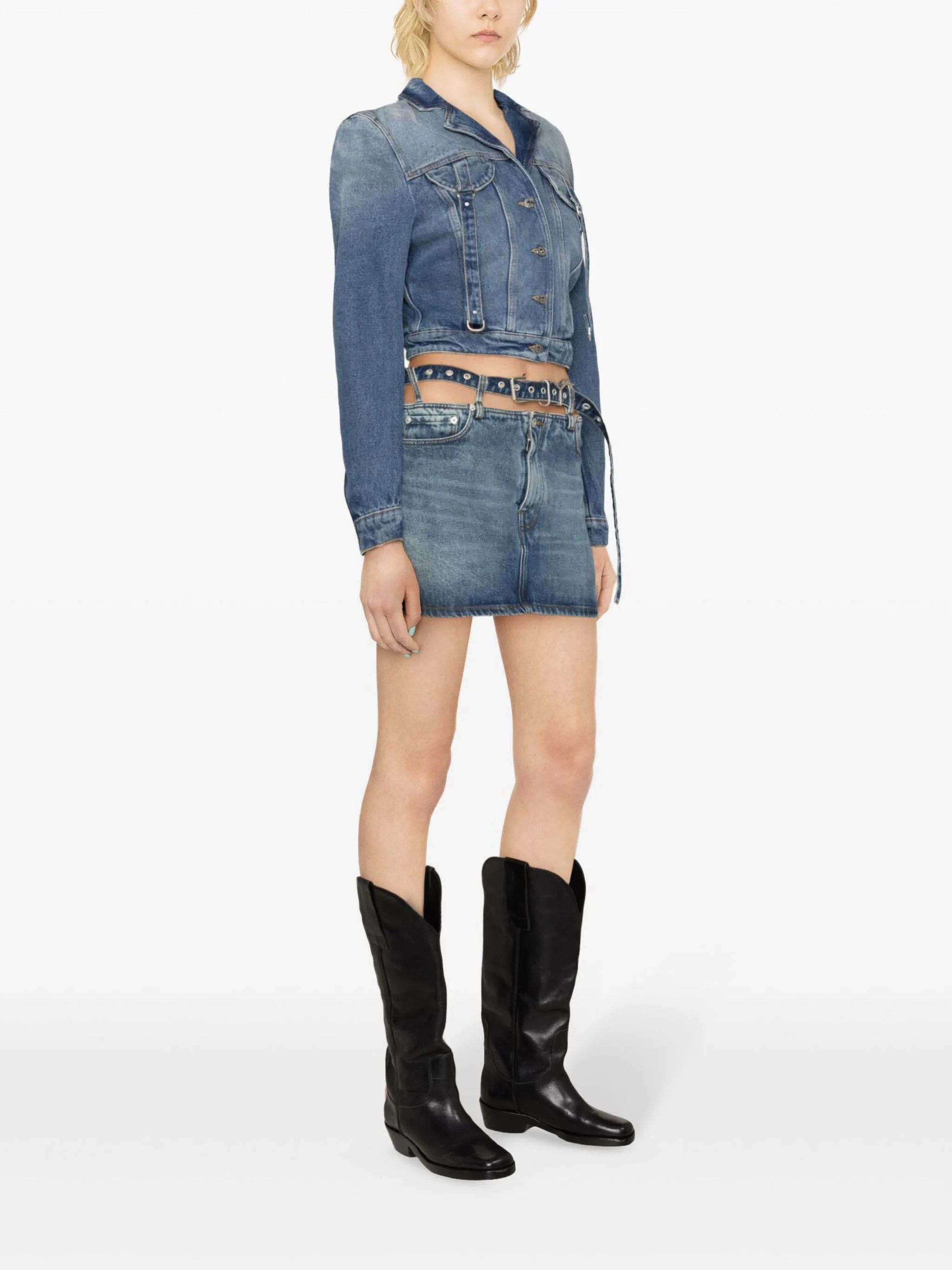 Off-White o1s22i1n0824 Denim Jacket in Blue Size M / US 6-8 / IT 42-44 - 3 Thumbnail