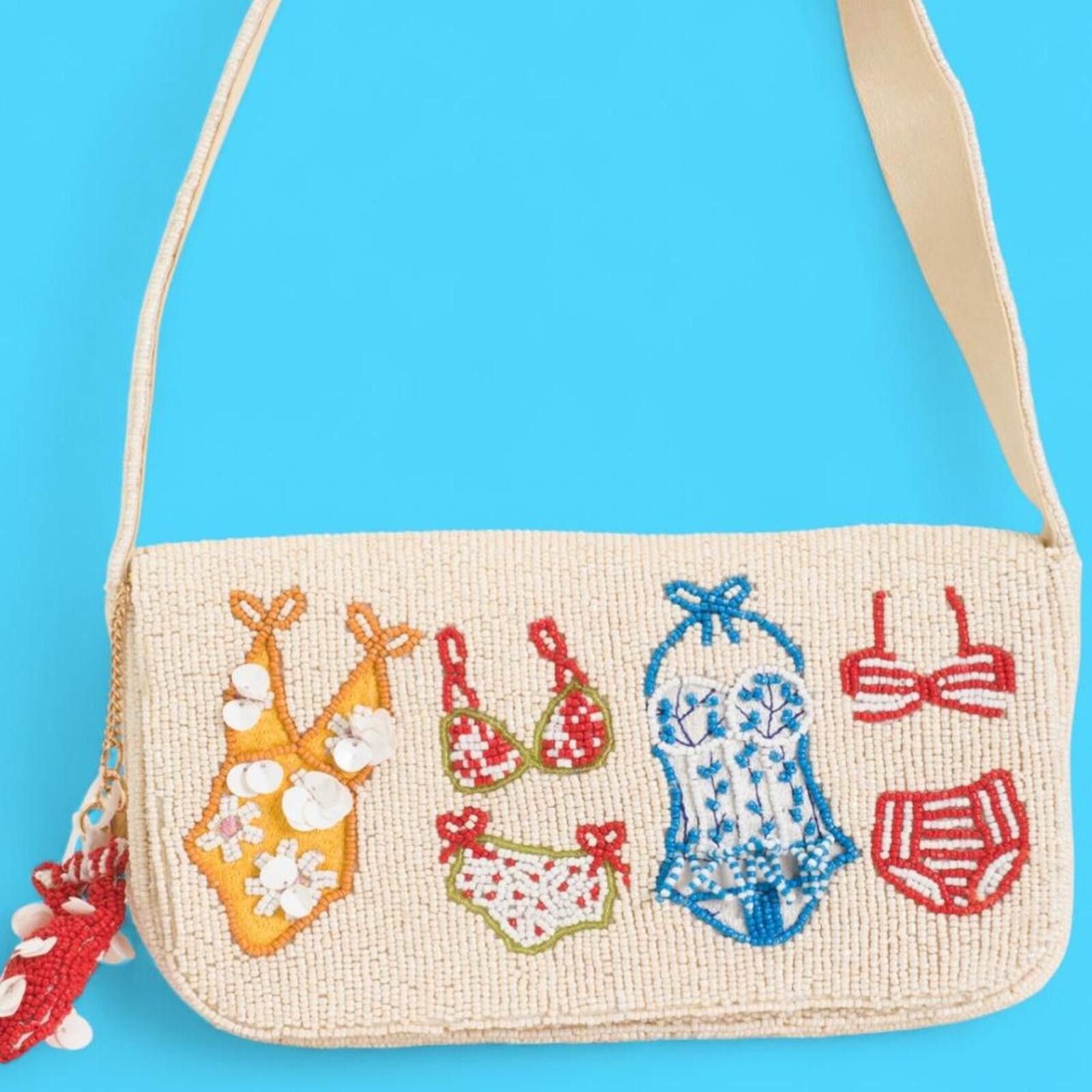 Marsell Tiktok Viral Bikini Bathing Suit Swimsuit Beaded Bag Size ONE SIZE - 1 Thumbnail