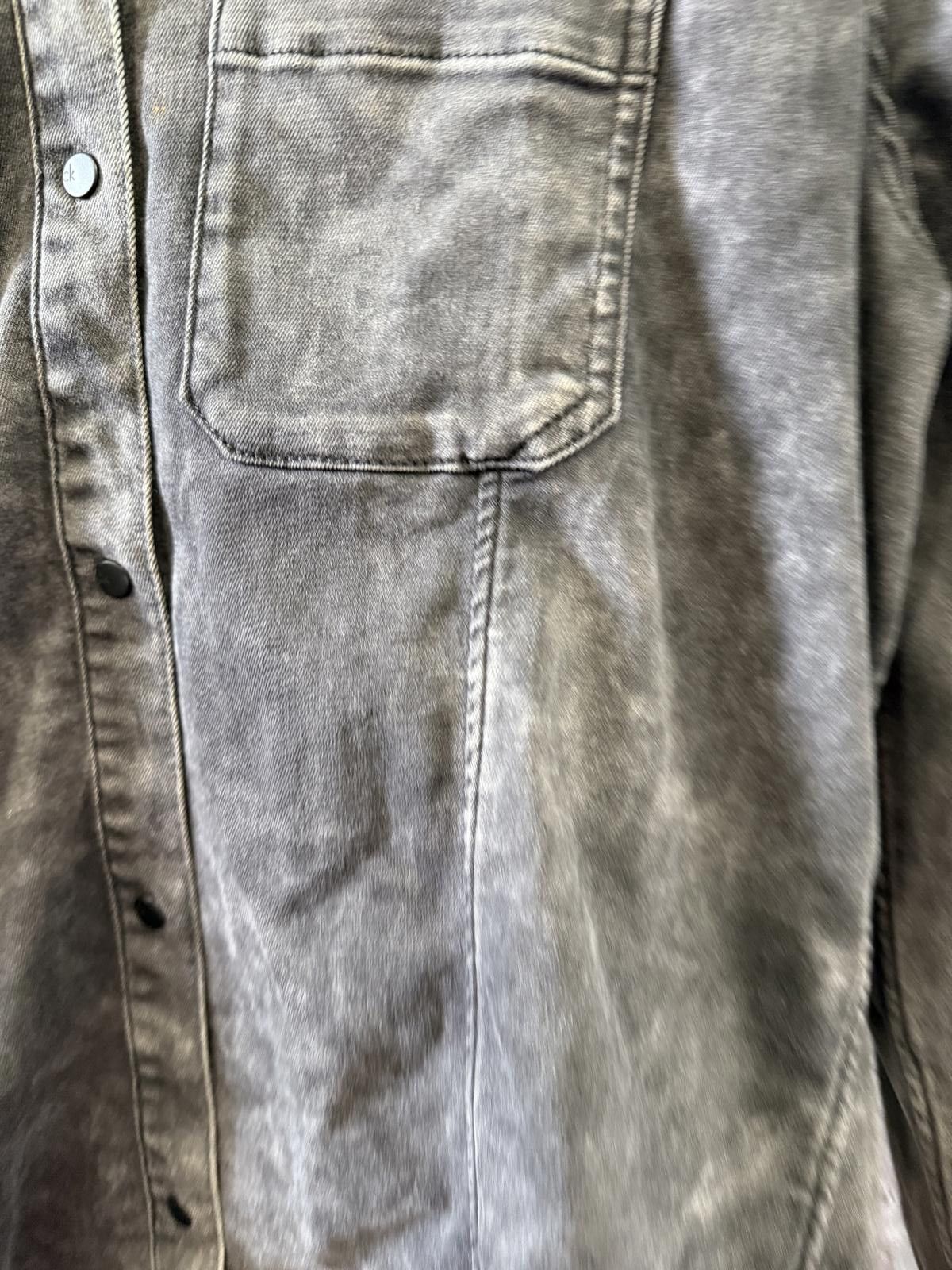 Calvin Klein Women's Black Washed Denim Jacket Size L / US 10 / IT 46 - 2 Thumbnail
