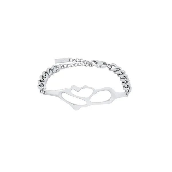 Jewelry Silver Abstract Link Chain Bracelet, Modern Men's Jewelry Size ONE SIZE - 5 Thumbnail