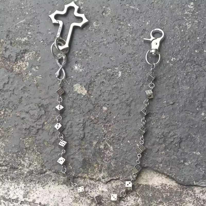 Jewelry Cross Dice Wallet Chain Size ONE SIZE - 5 Thumbnail
